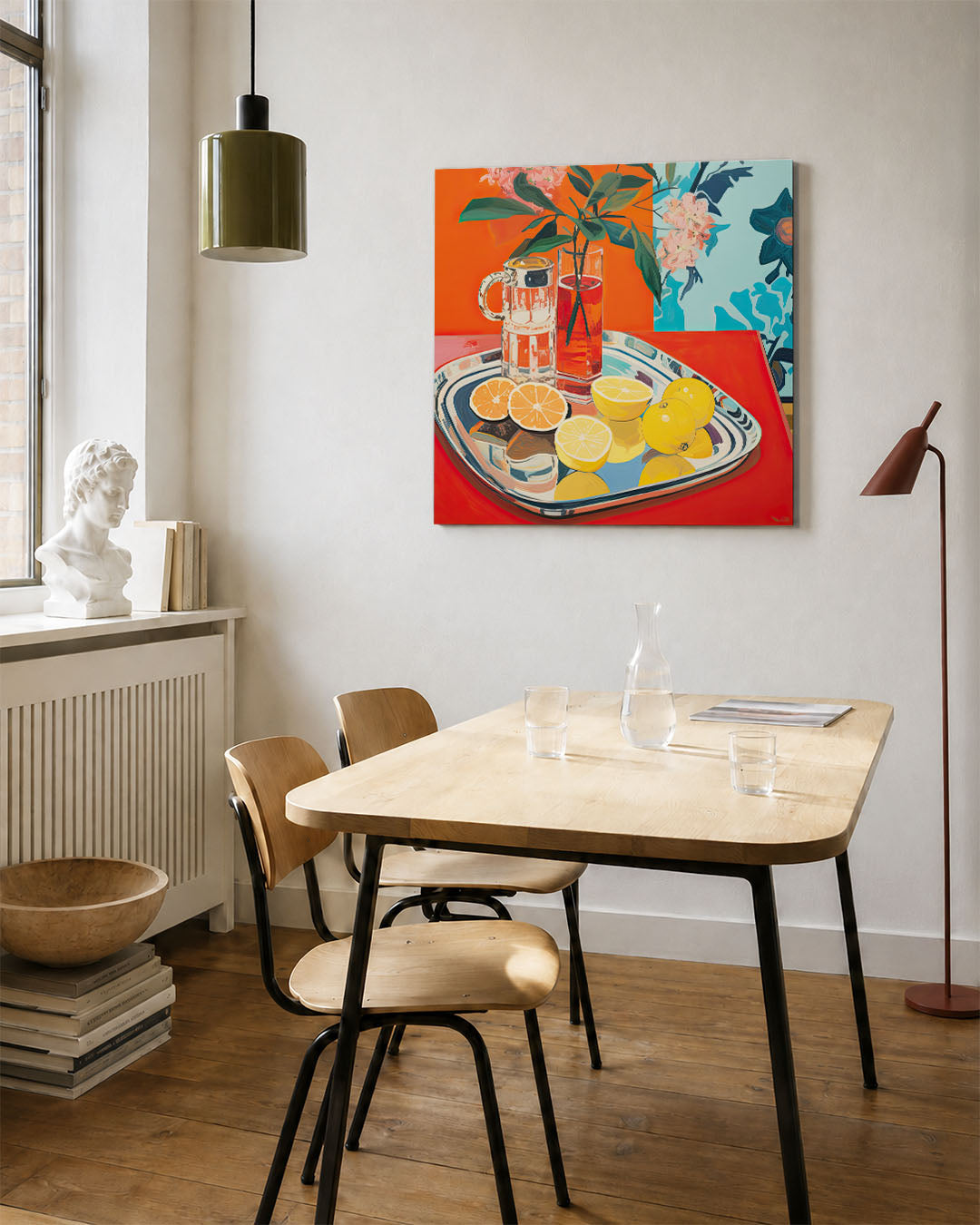 Levendige citrus compositie Kunstwerk