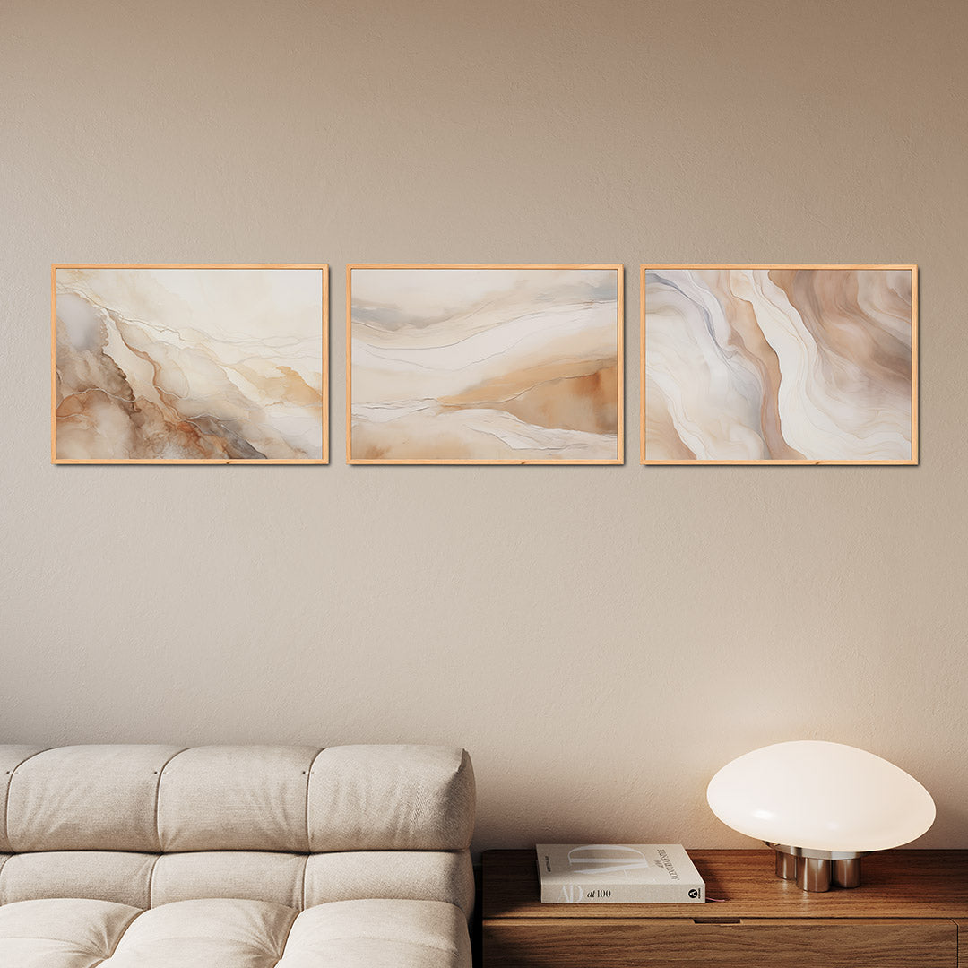 Zachte aardetinten Posterset