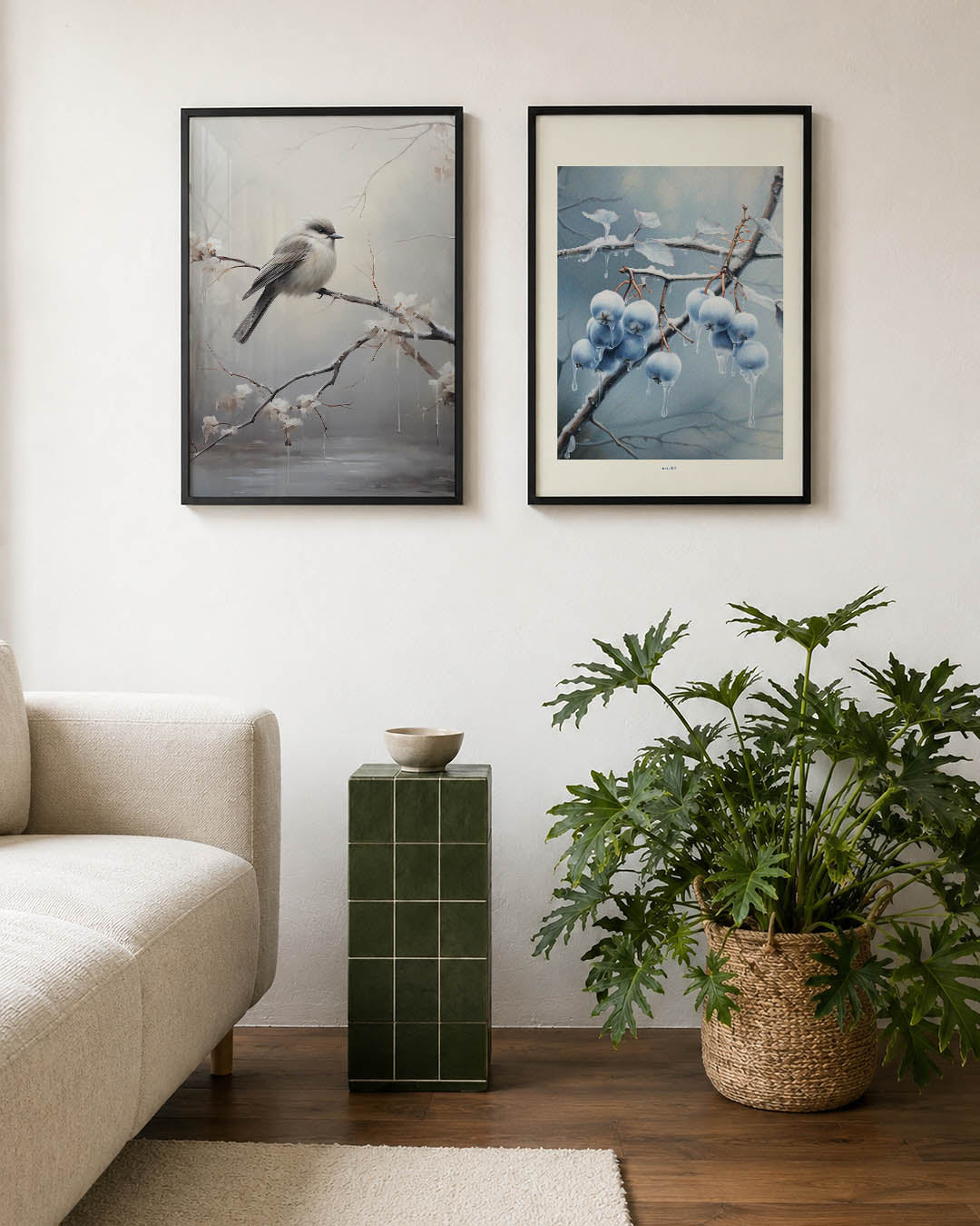 Zachte natuurtonen Posterset