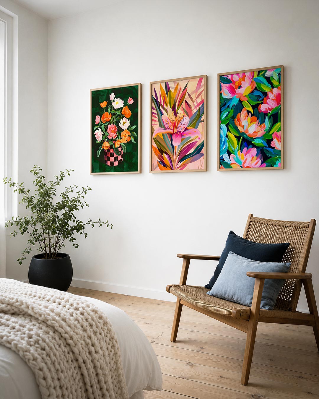 Bloemenpracht in vaas Posterset