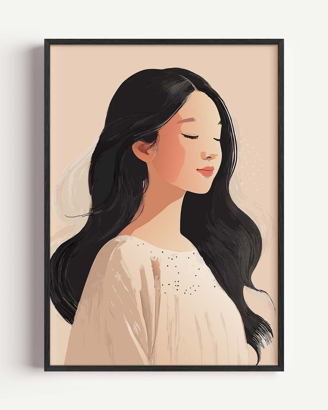 Serene Elegantie Vrouwenportret Poster-WallArtistic