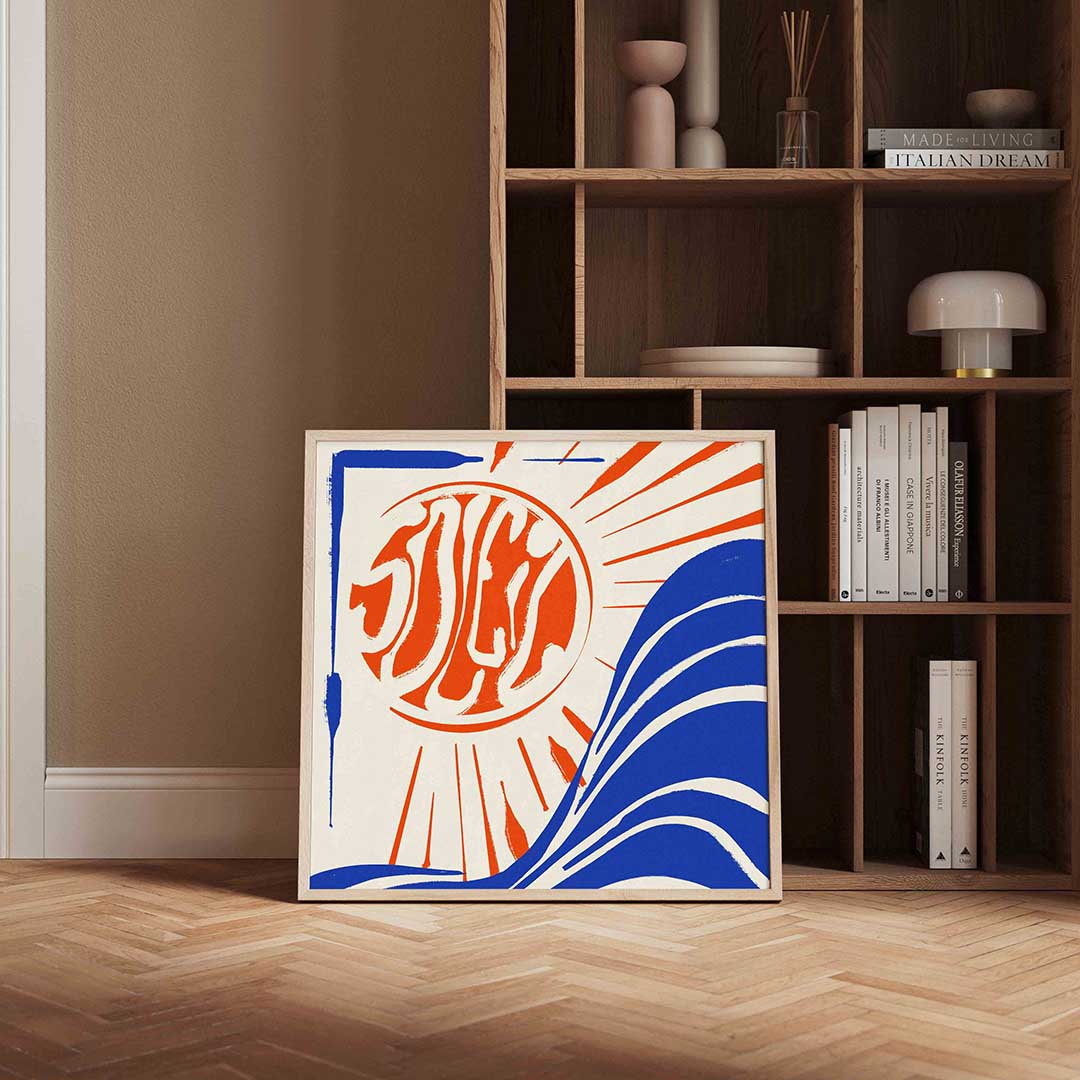 Zon en golven Poster