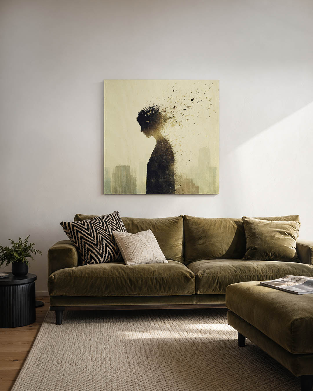Vervagende silhouet Kunstwerk
