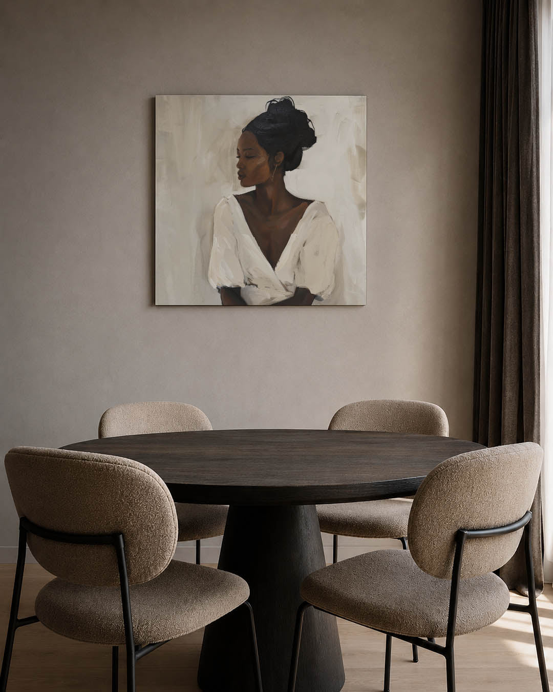 Dromerige vrouw Kunstwerk