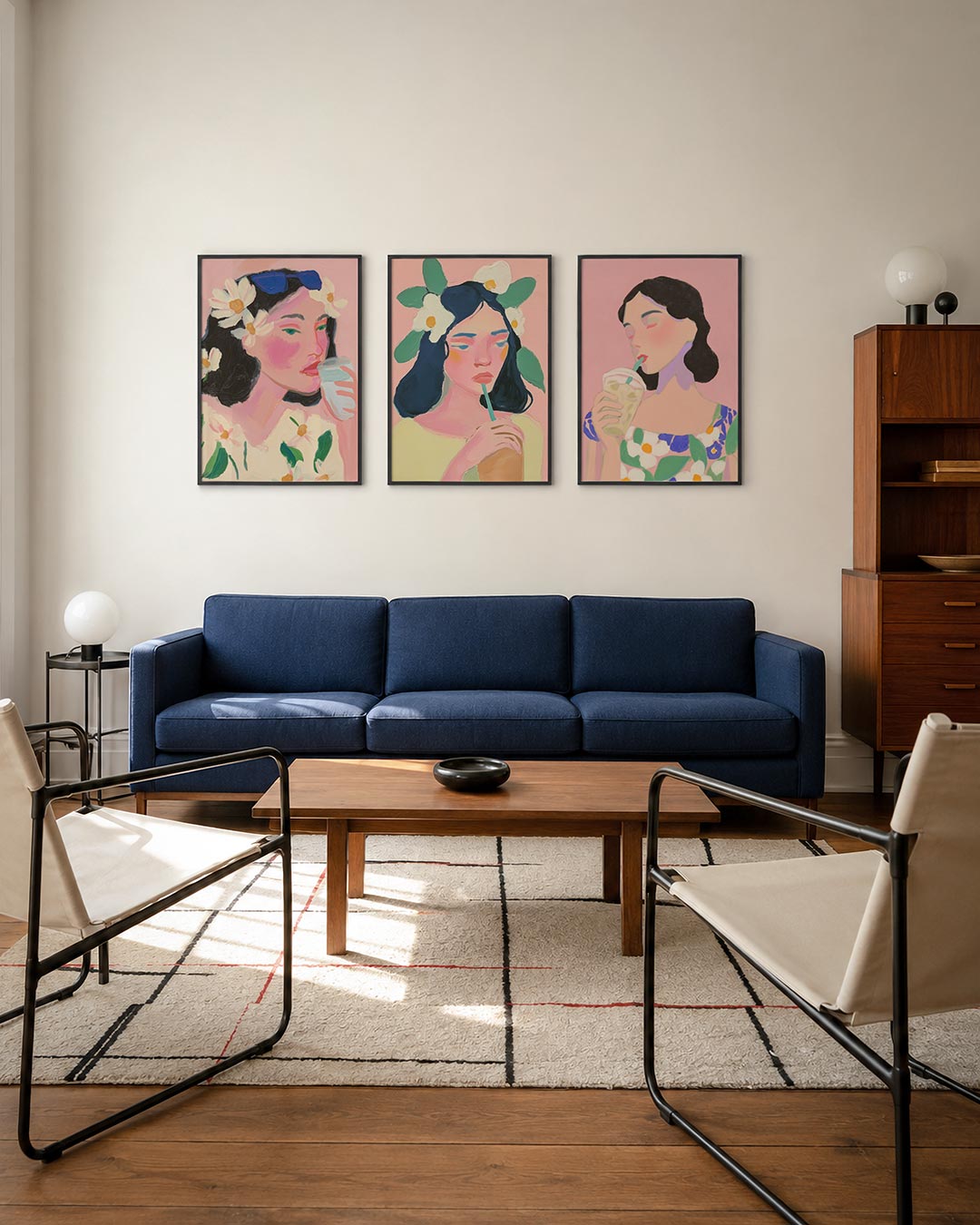 Bloemrijke portretkleuren Posterset