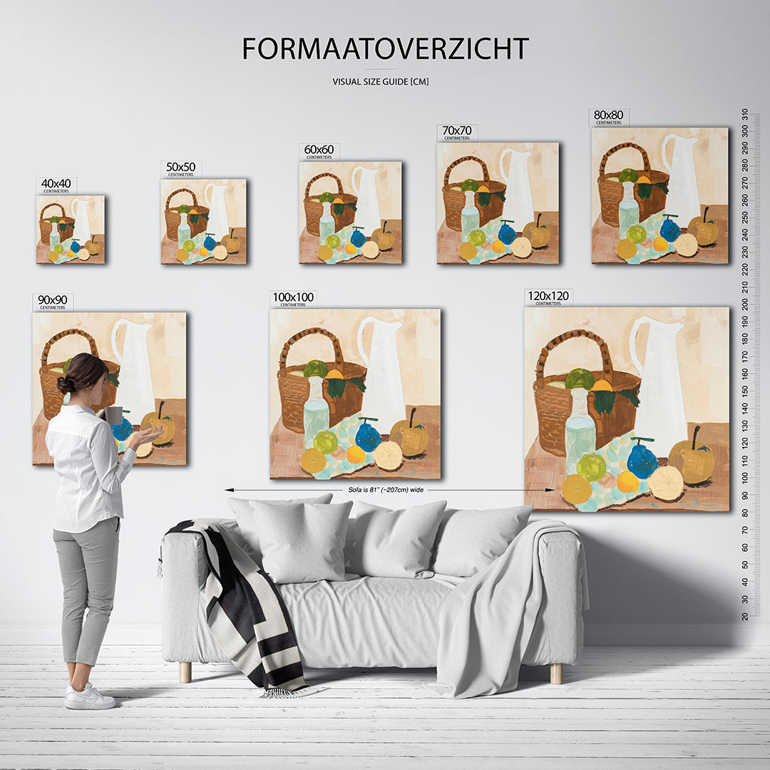 Fruit en mand Kunstwerk