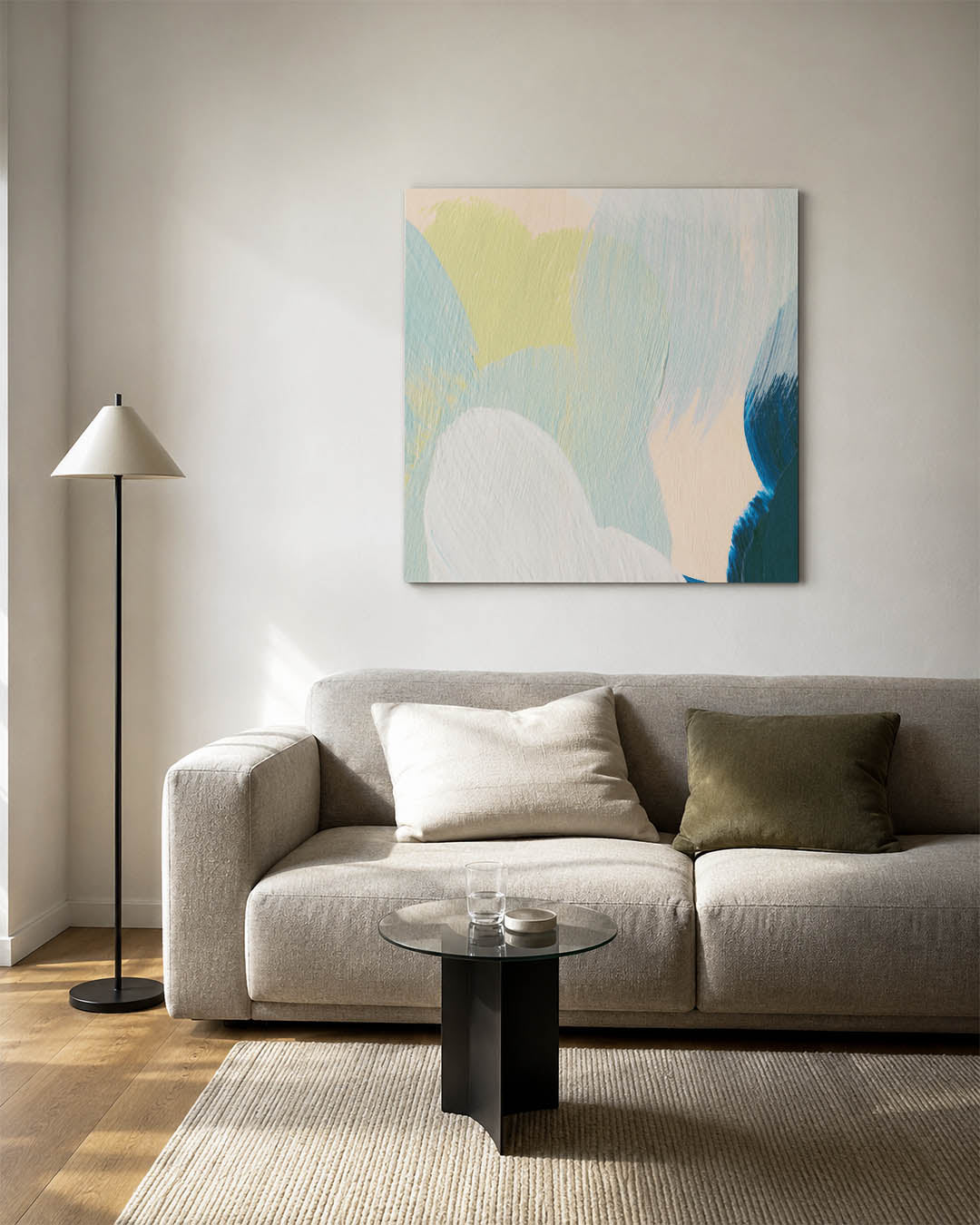 Kleurrijke vegen Kunstwerk
