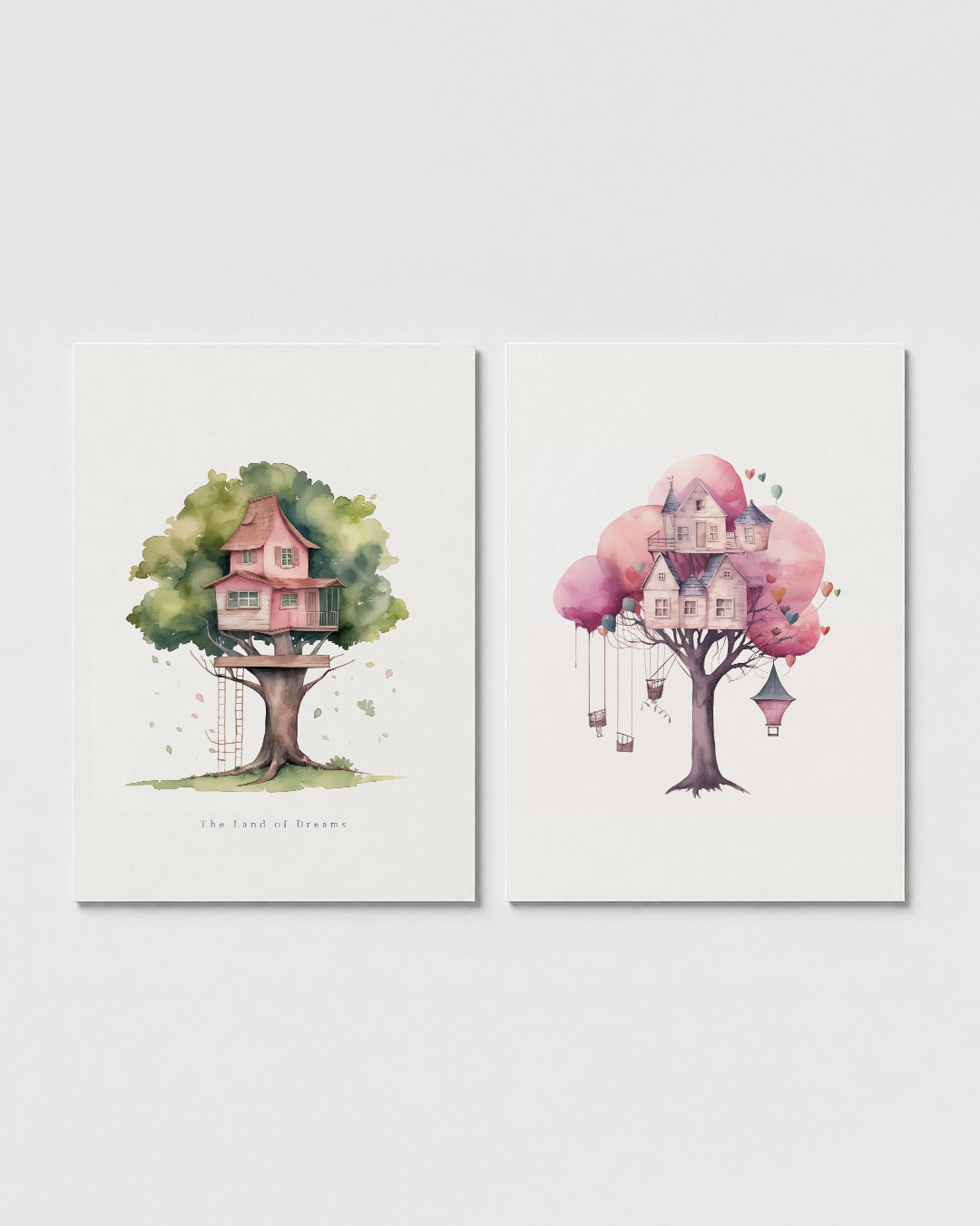 Droomhuis in boom Posterset
