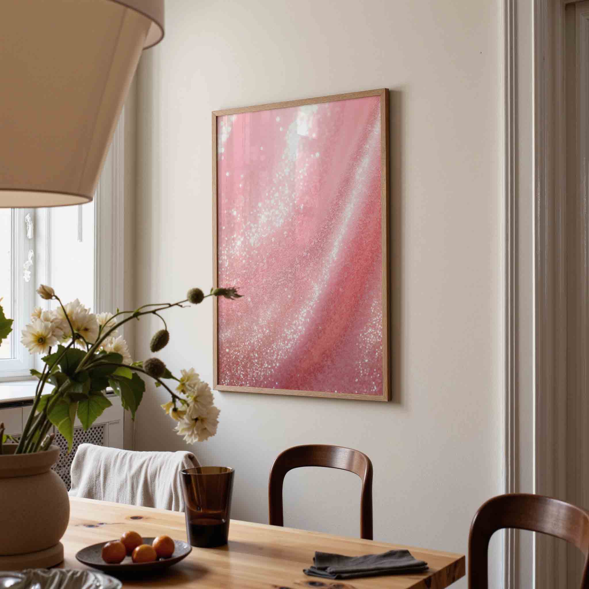Glinsterende roze textuur Poster
