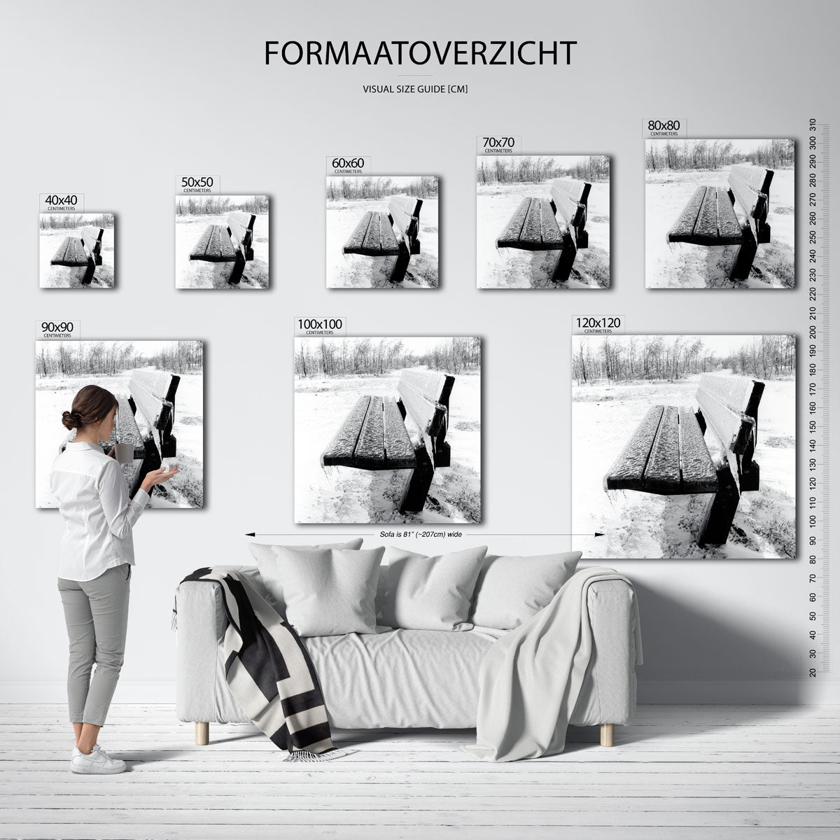 Bevroren bankje Kunstwerk