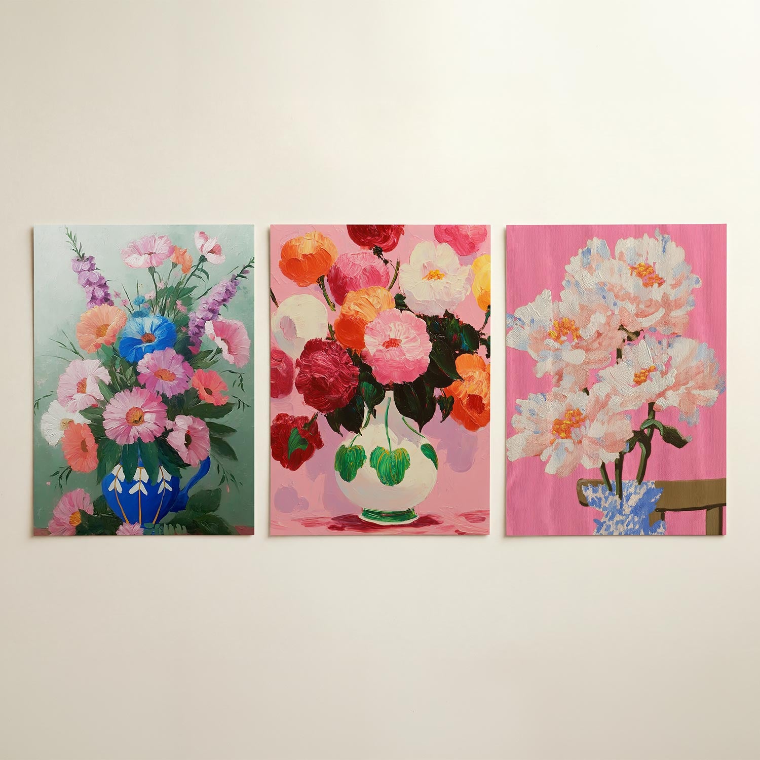Bloemenpracht in vaas Posterset