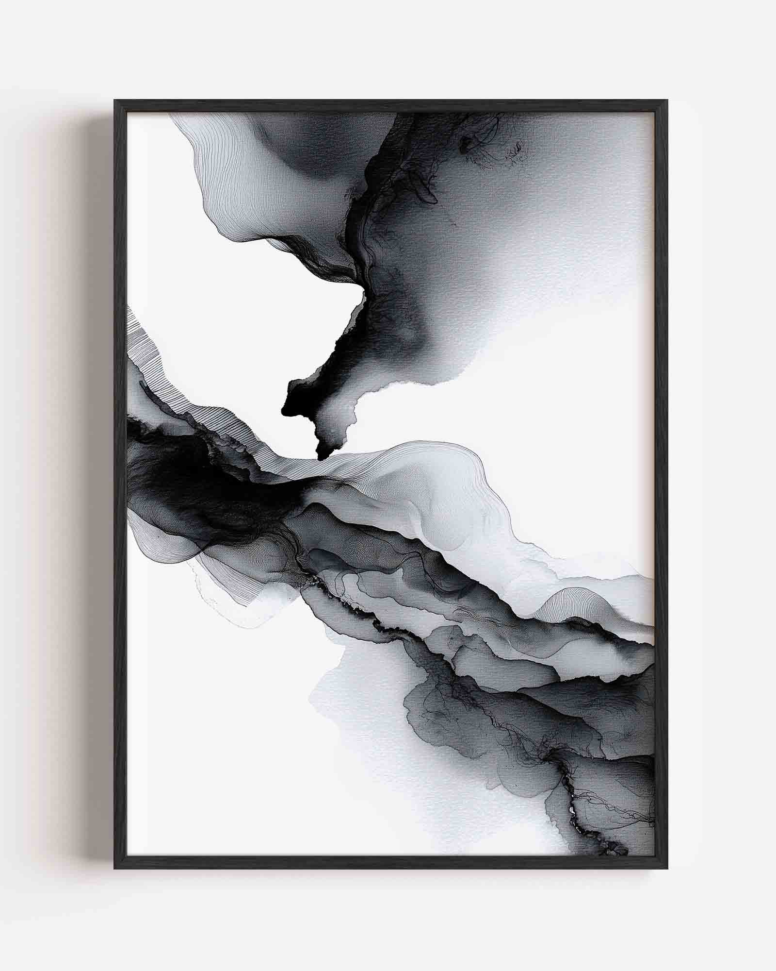 Abstracte zwart wit Poster