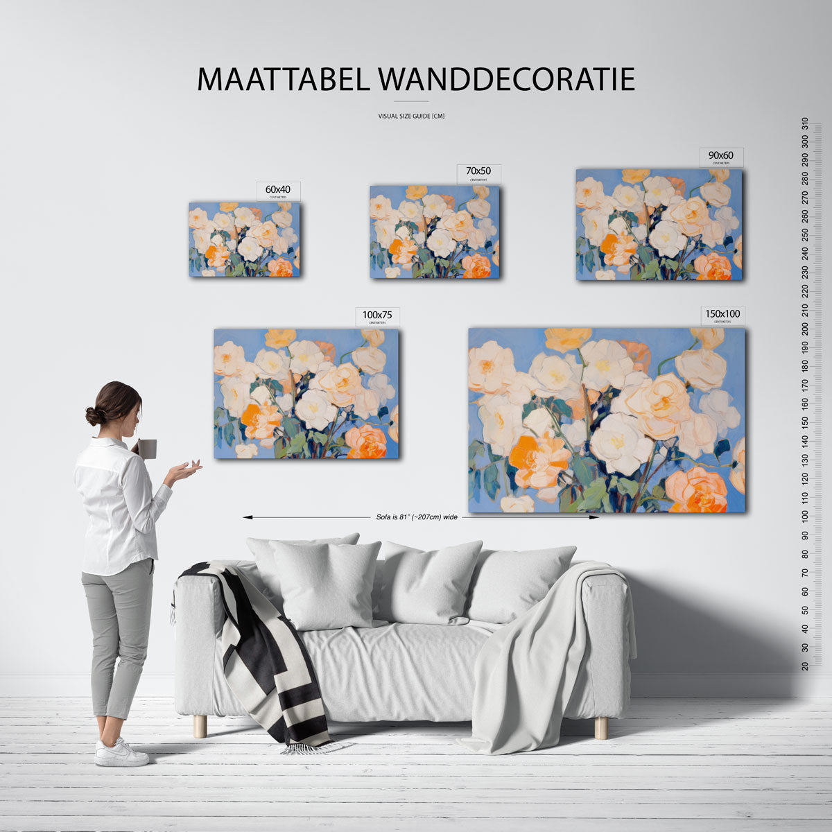Bloemrijke compositie Kunstwerk
