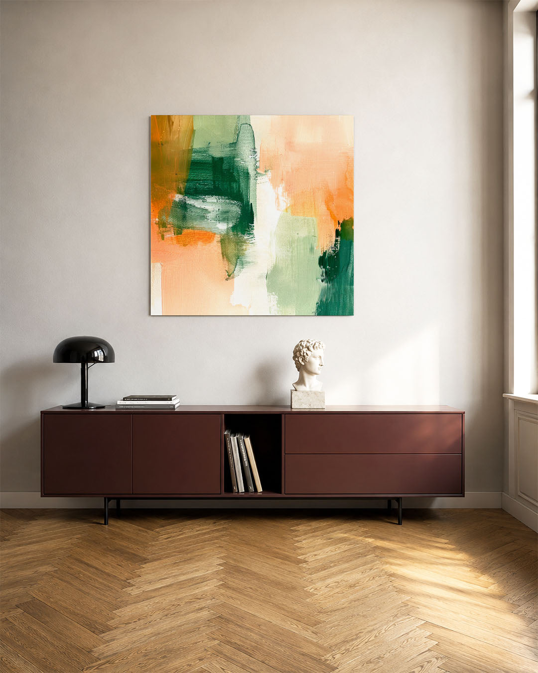 Kleurrijke borstelstreken Kunstwerk