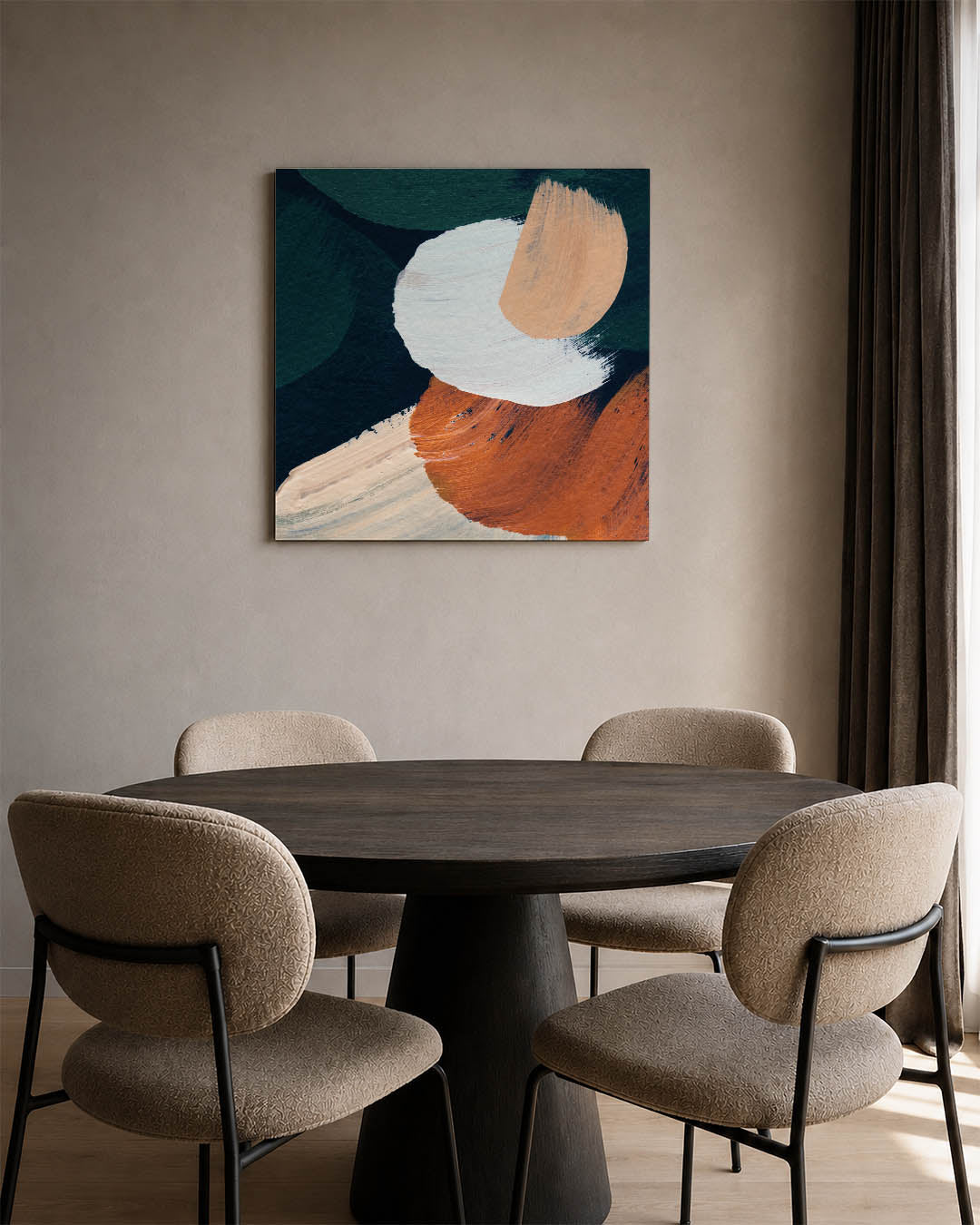 Dynamische kleurencompositie Kunstwerk