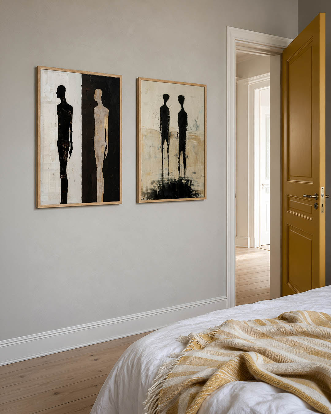 Tegenovergestelde silhouetten Posterset