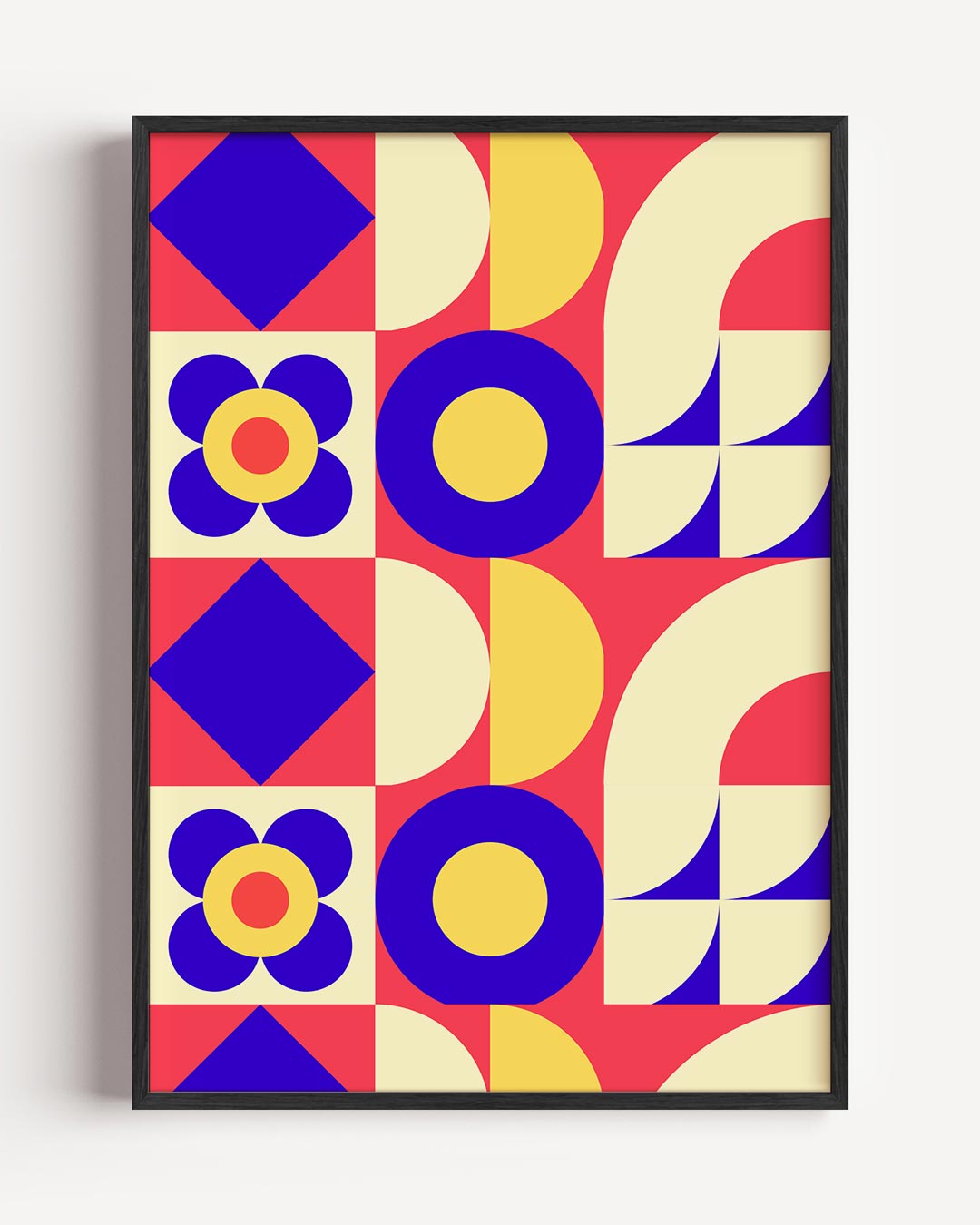 Retro Vibes Geometrische Poster-WallArtistic