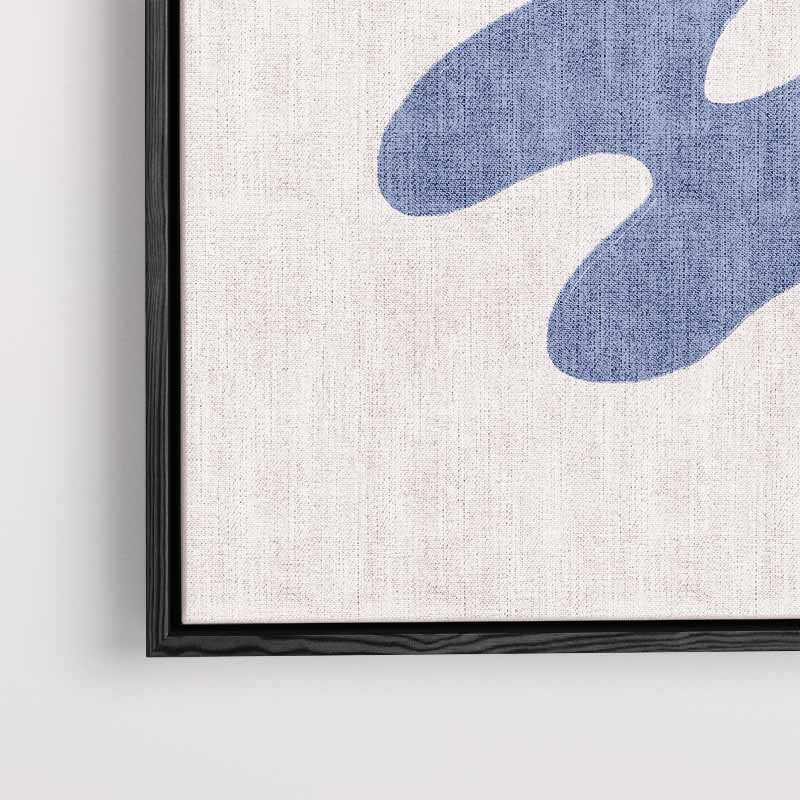 Blauwe Vloeiende Vorm Kunstwerk-canvas-dibond-plexiglas-wanddecoratie-WallArtistic