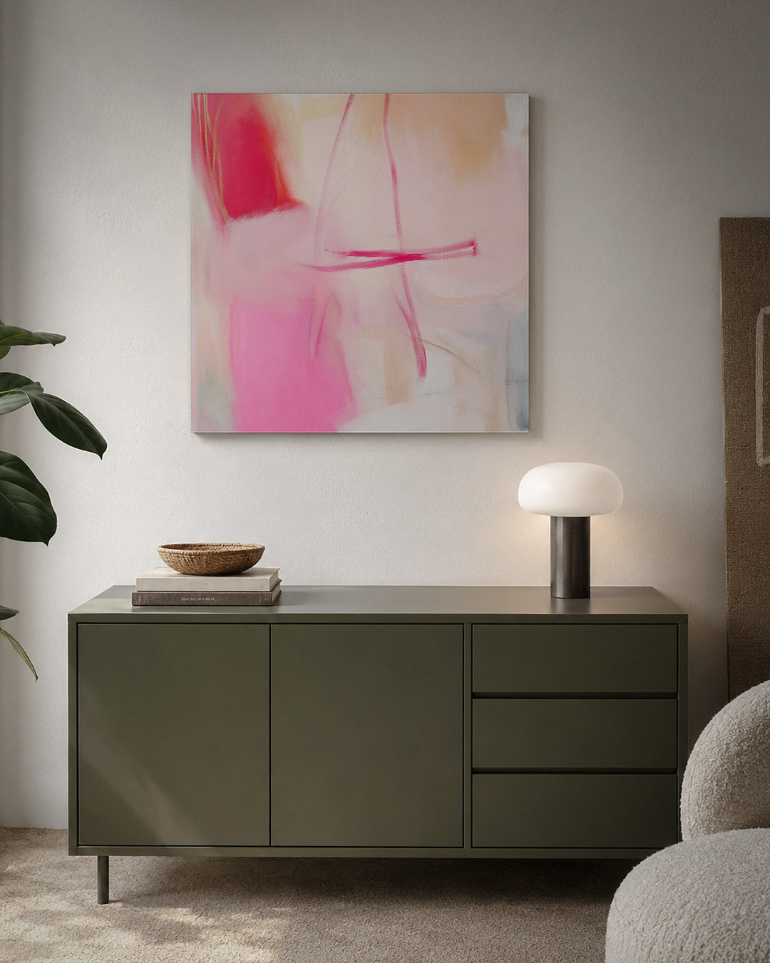 Zachte kleuren compositie Kunstwerk