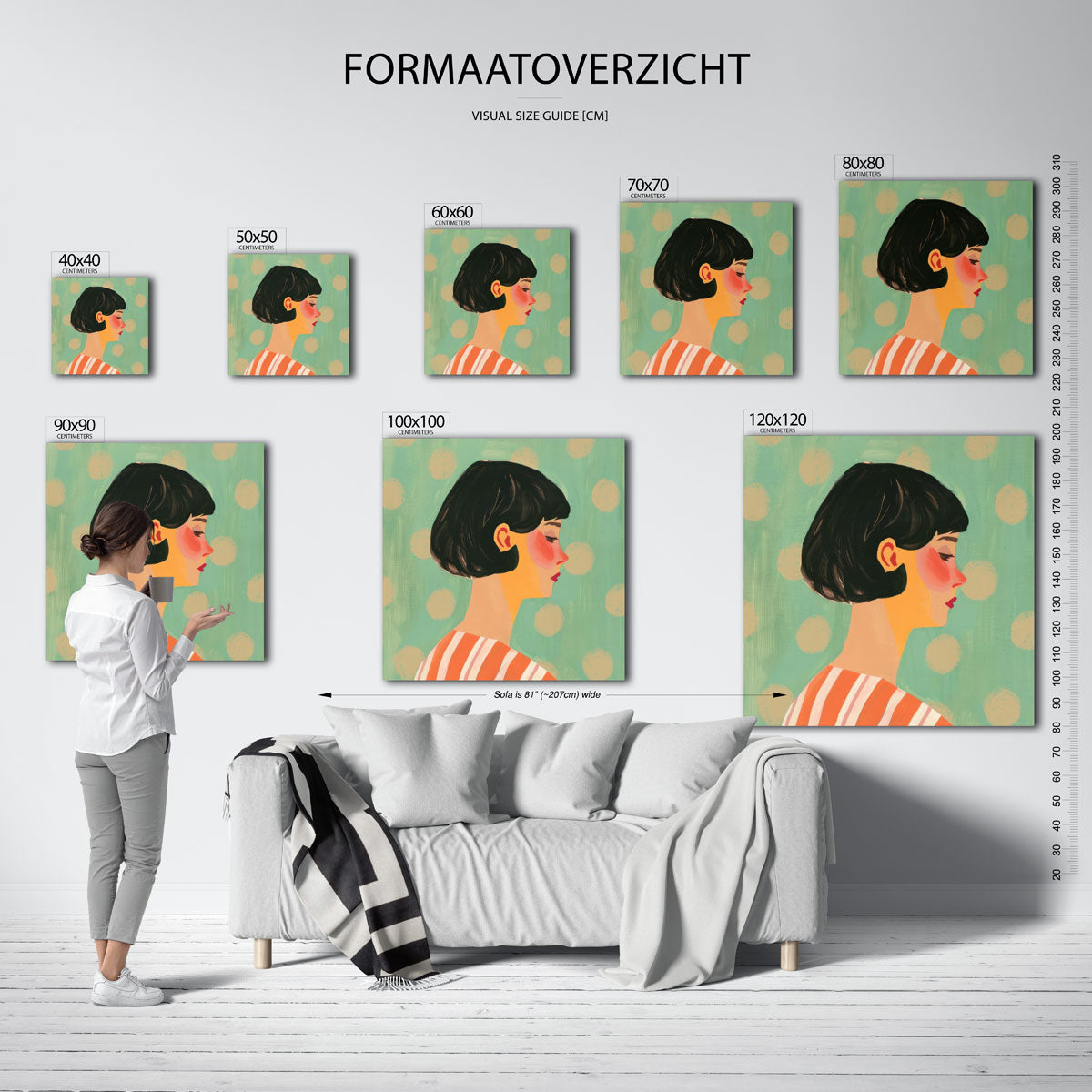 Vrouwelijk profiel Poster