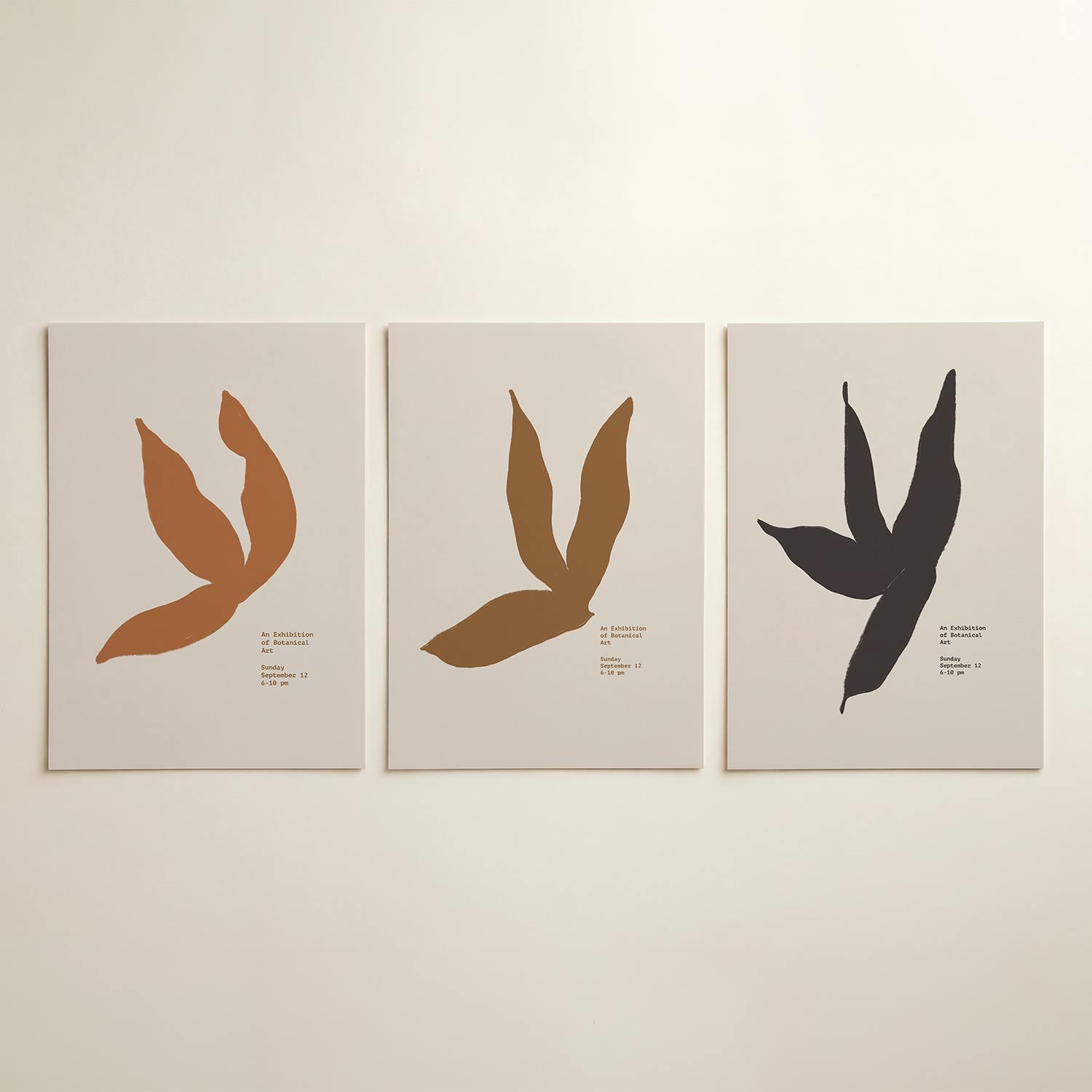 Organische vormen Posterset