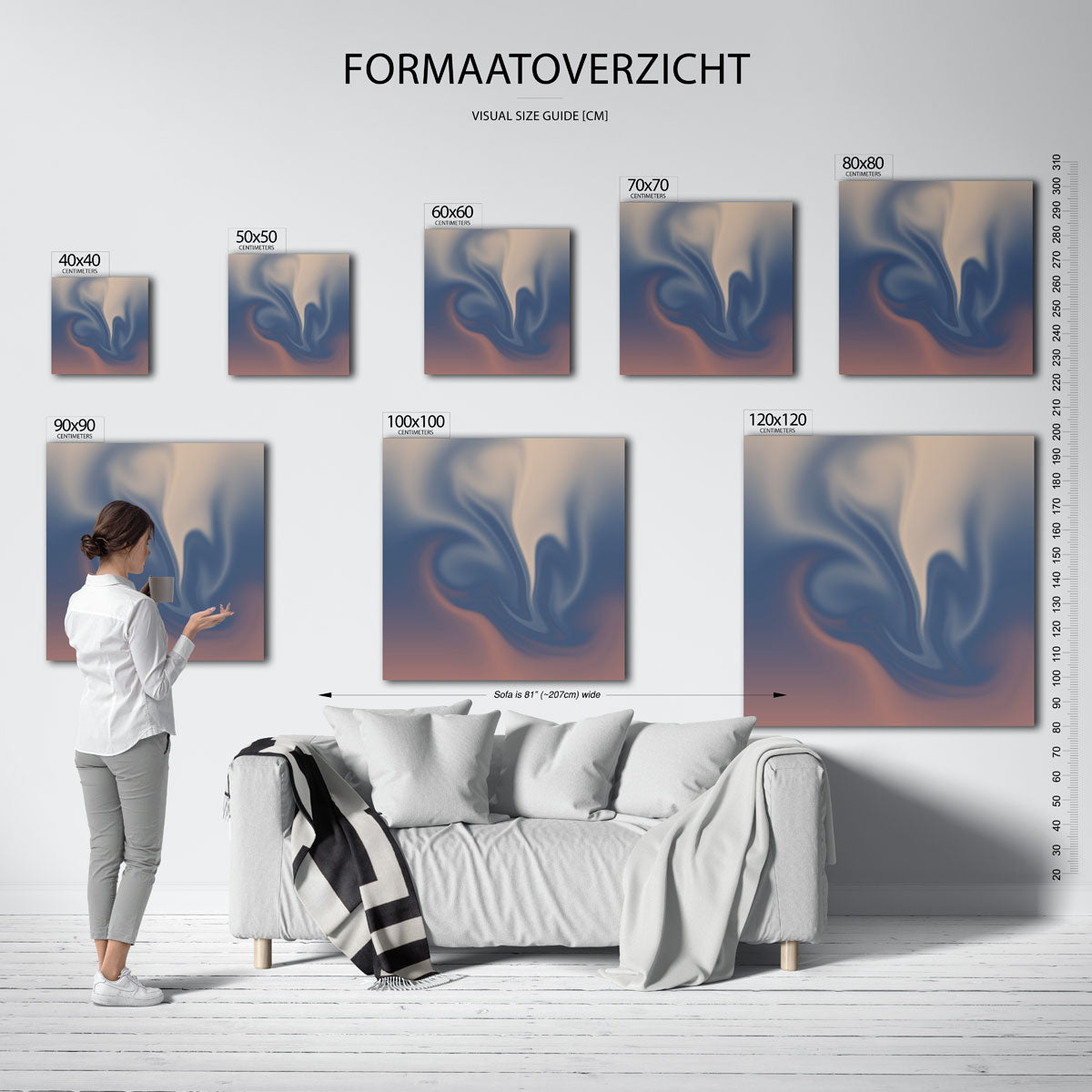 Vloeiende vormen Poster