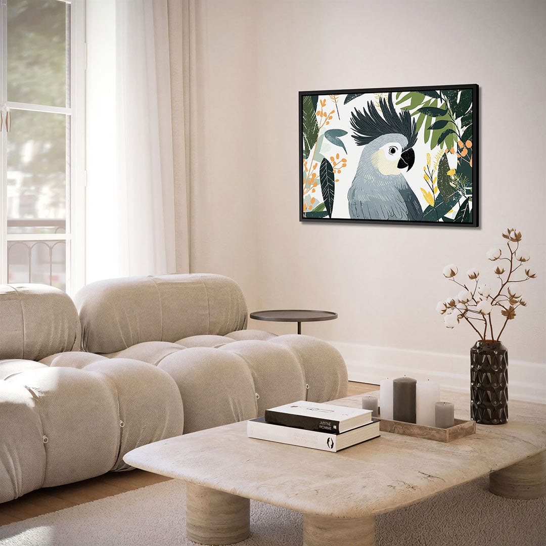 Vrolijke papegaai Kunstwerk