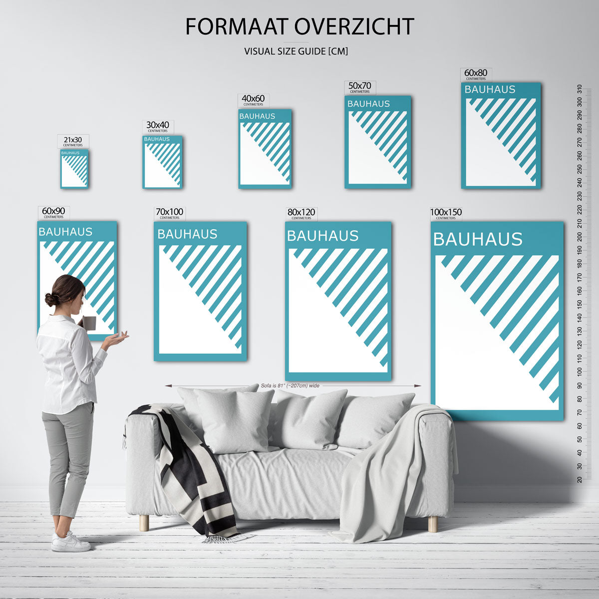 Lijnen en vlakken Poster