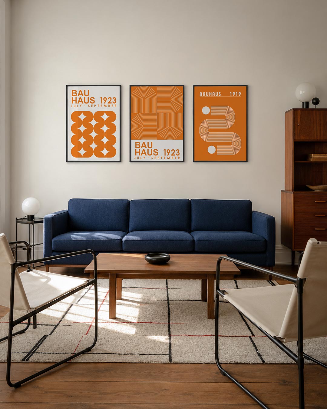 Oranje vormenspel Posterset