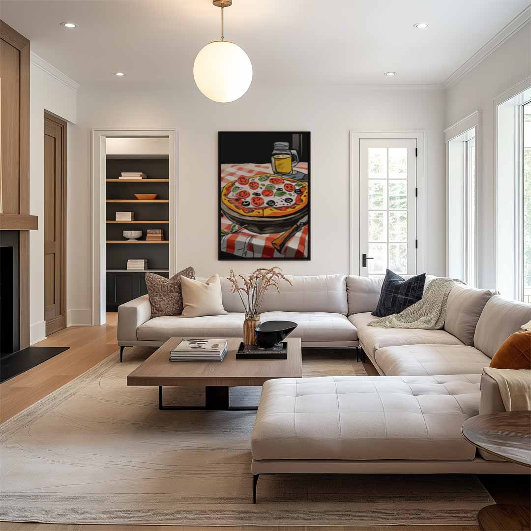 Italiaanse Avondpizza Kunstwerk-canvas-dibond-plexiglas-wanddecoratie-WallArtistic