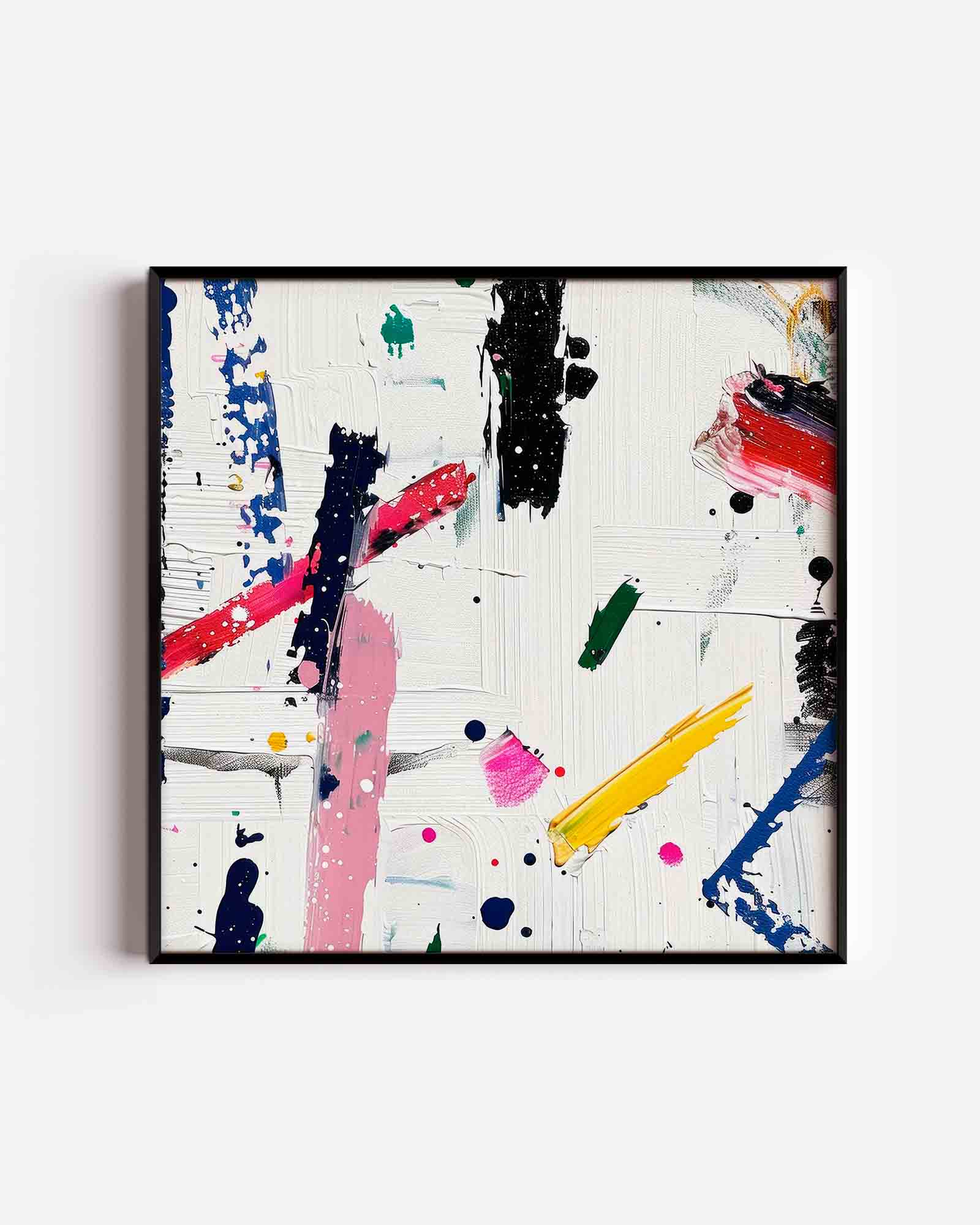 Abstracte penseelstreken Poster