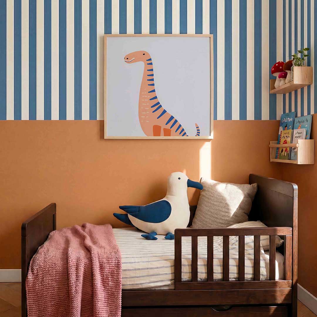 Dinosaurus met blauwe strepen Poster