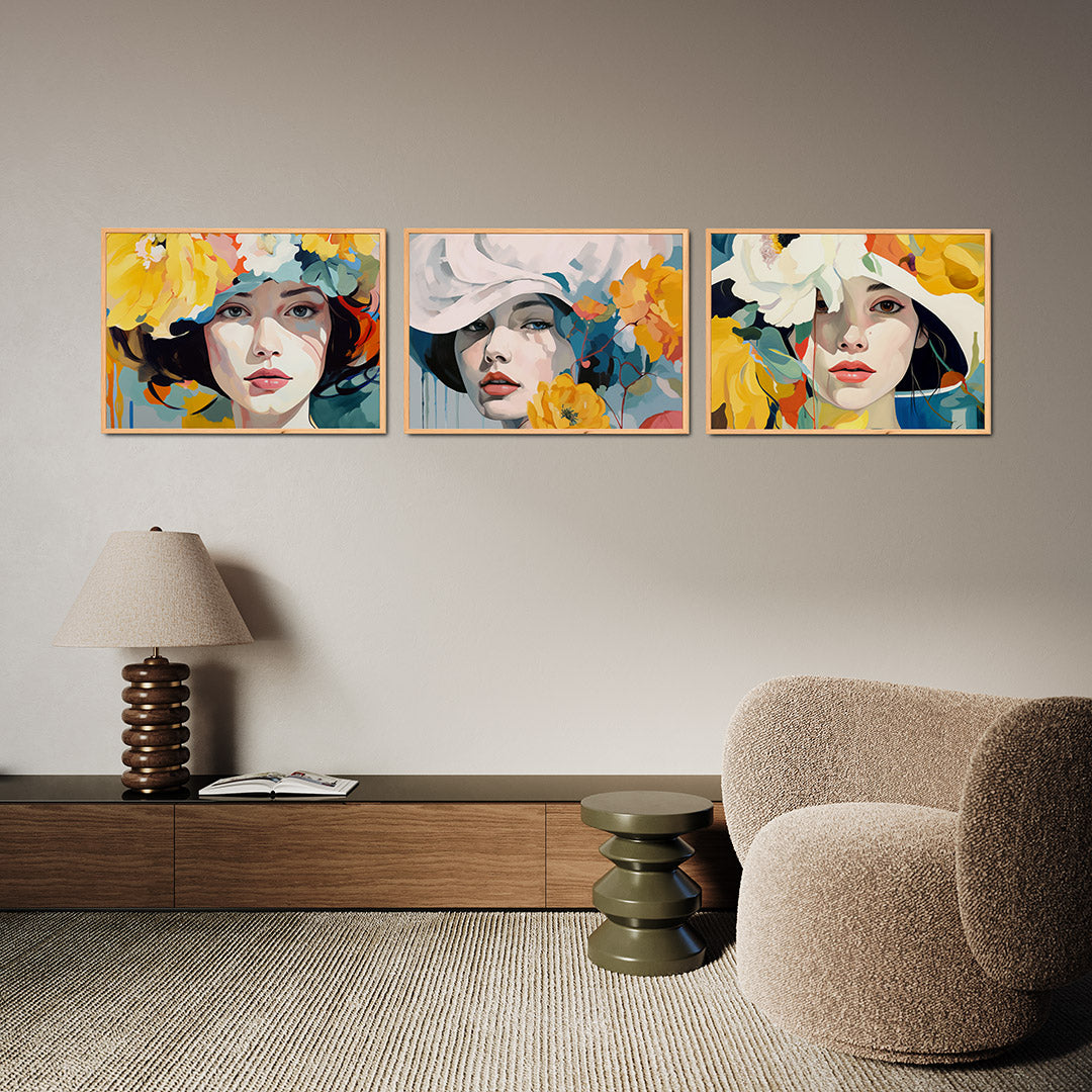 Kleurrijke bloemendroom Posterset