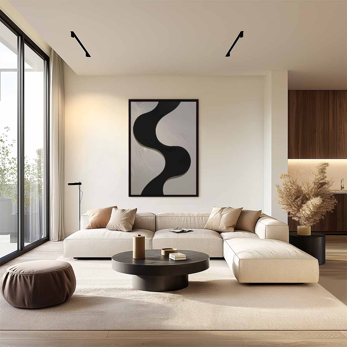 Golvende Contrasten Kunstwerk-canvas-dibond-plexiglas-wanddecoratie-WallArtistic
