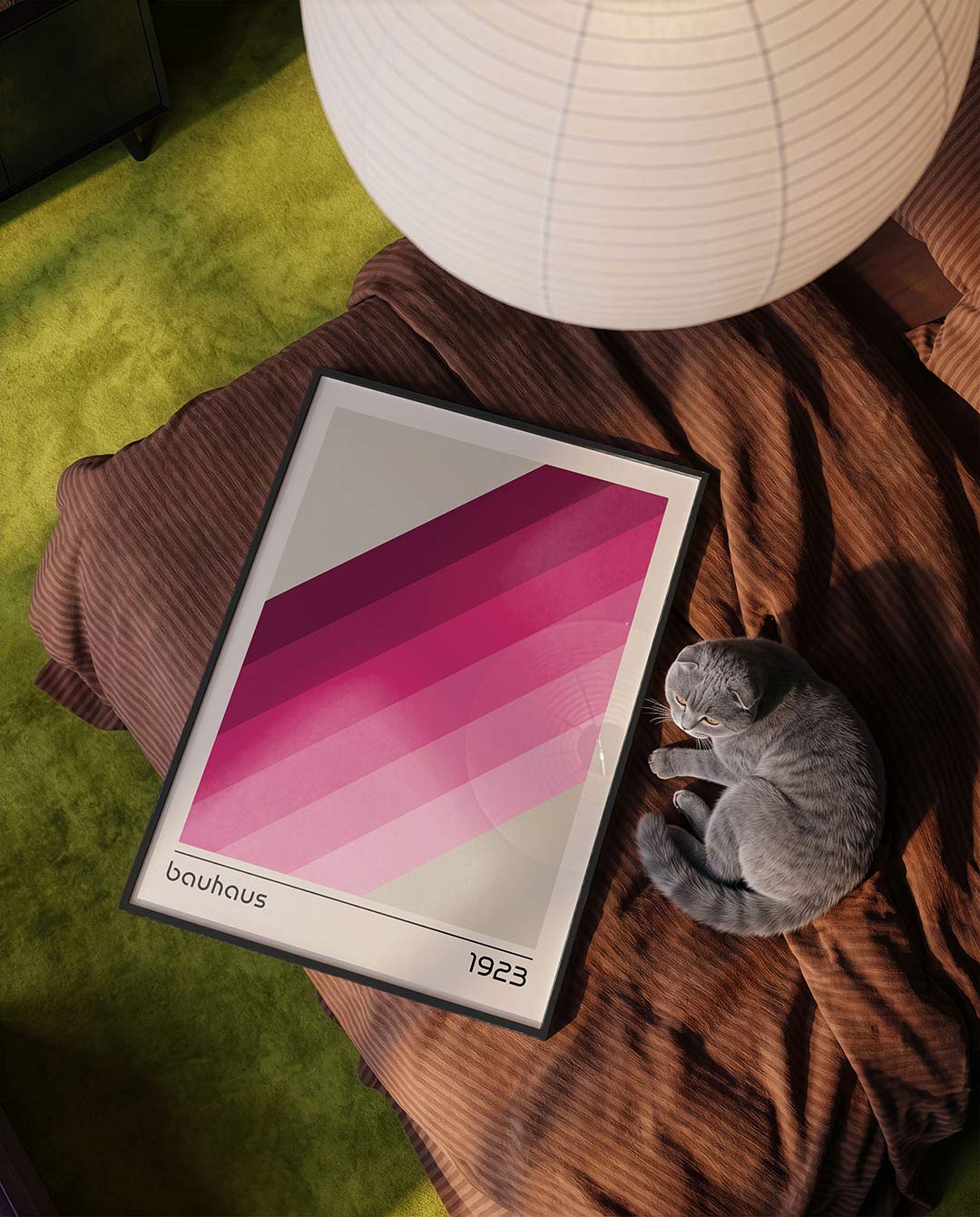 Diagonale kleurvlakken Poster