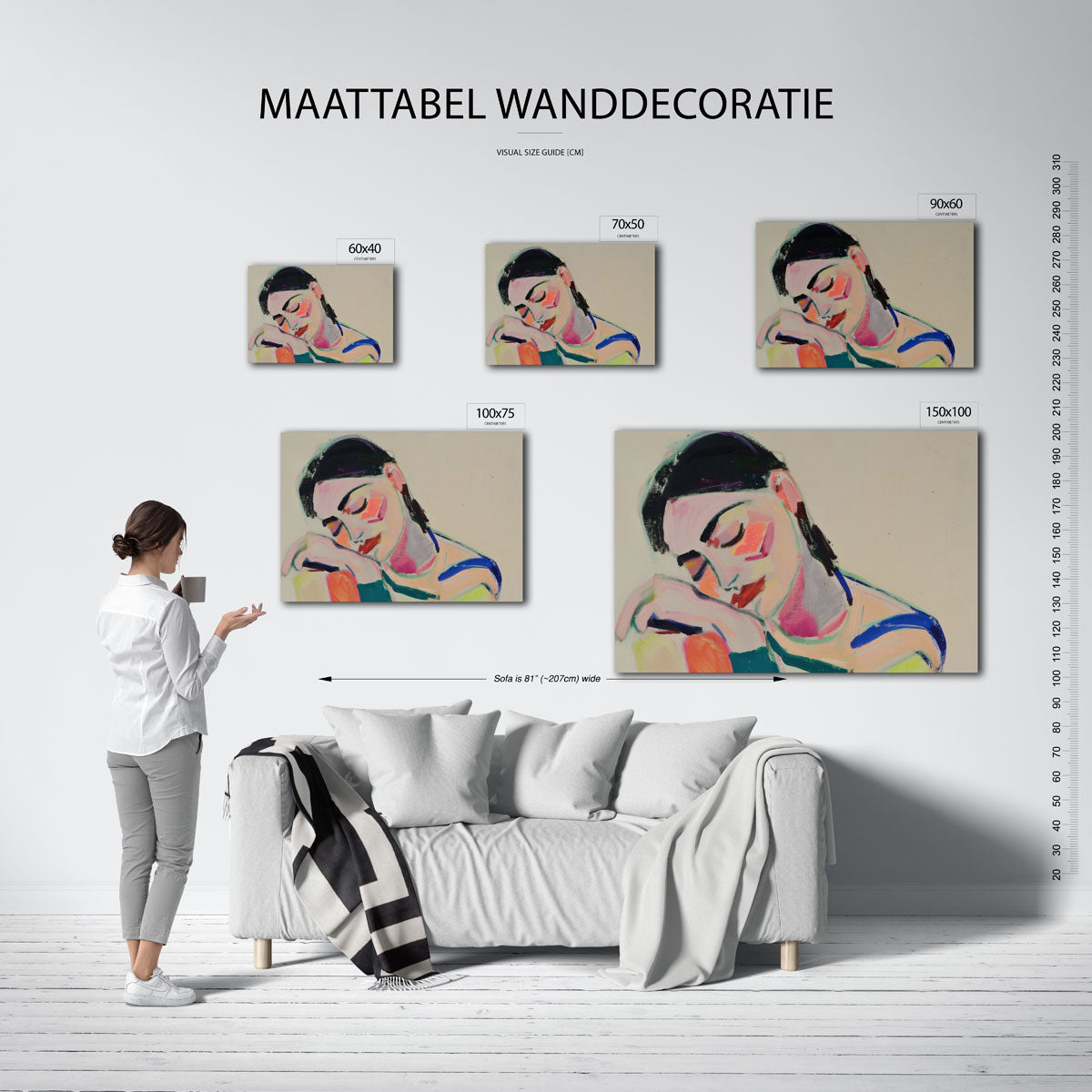 Dromerige kleurencompositie Kunstwerk