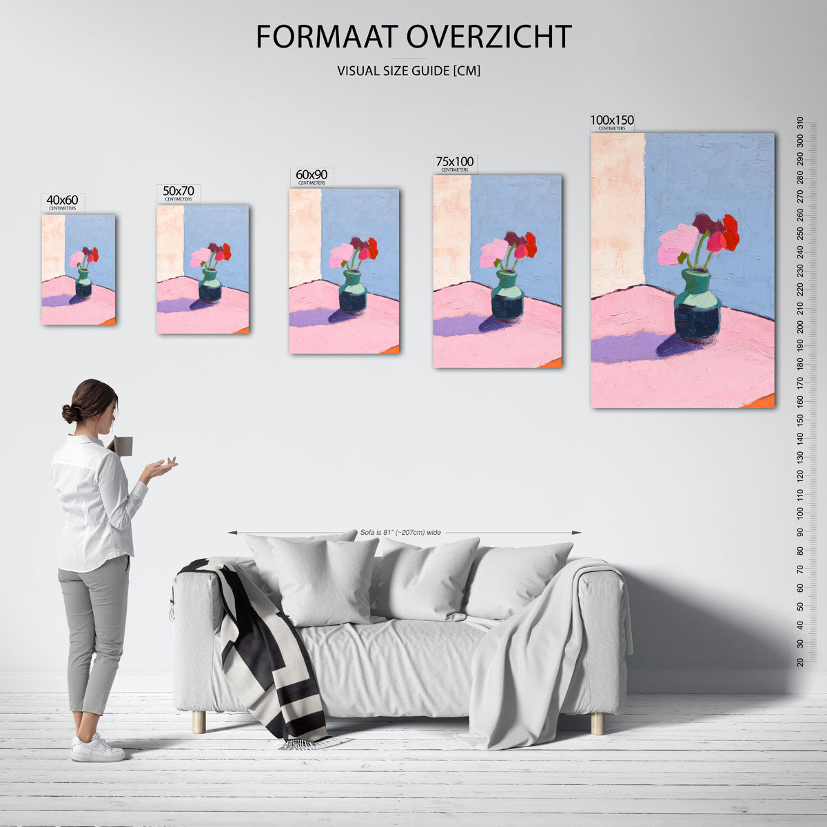 Vaas met bloemen Kunstwerk
