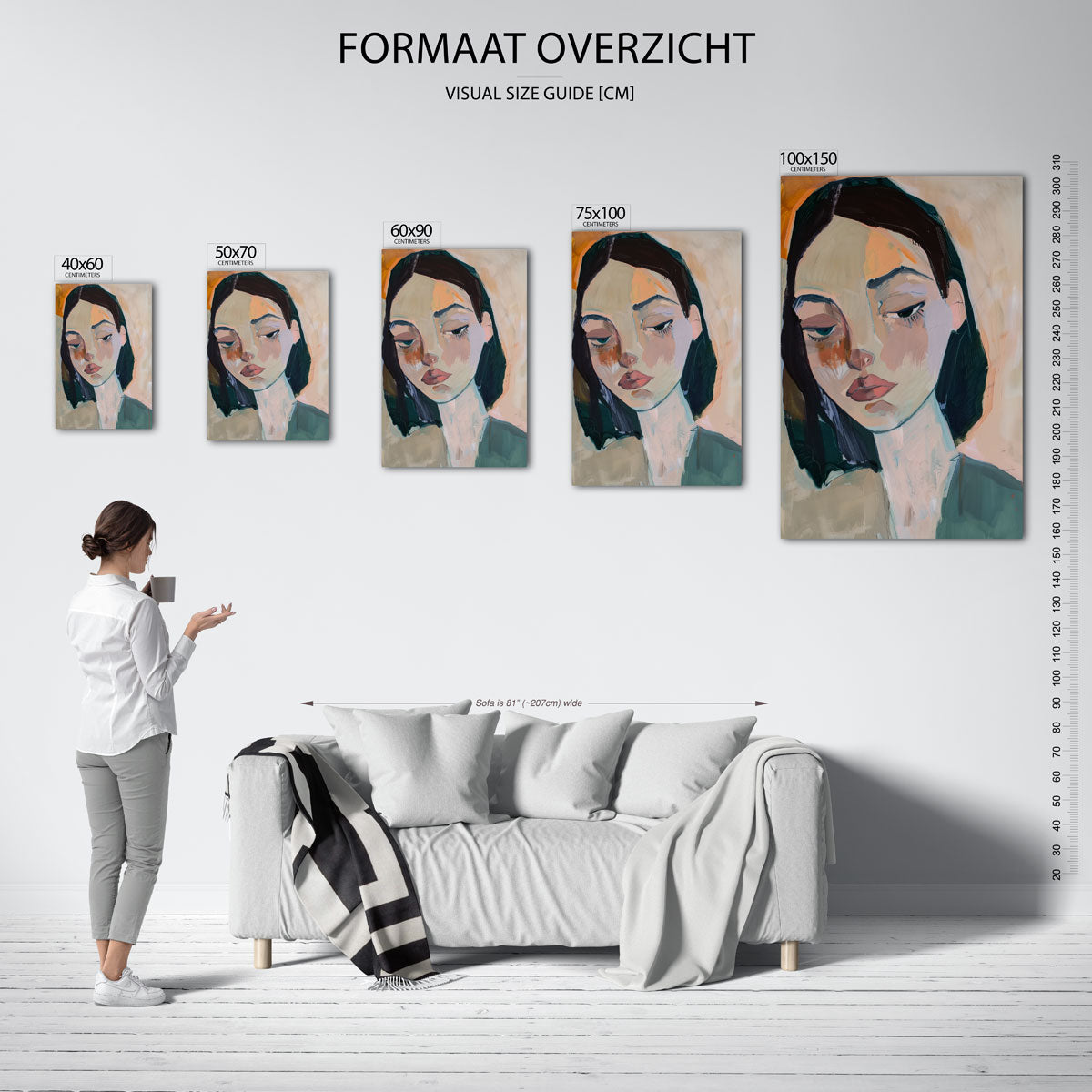 Portretstudie Kunstwerk