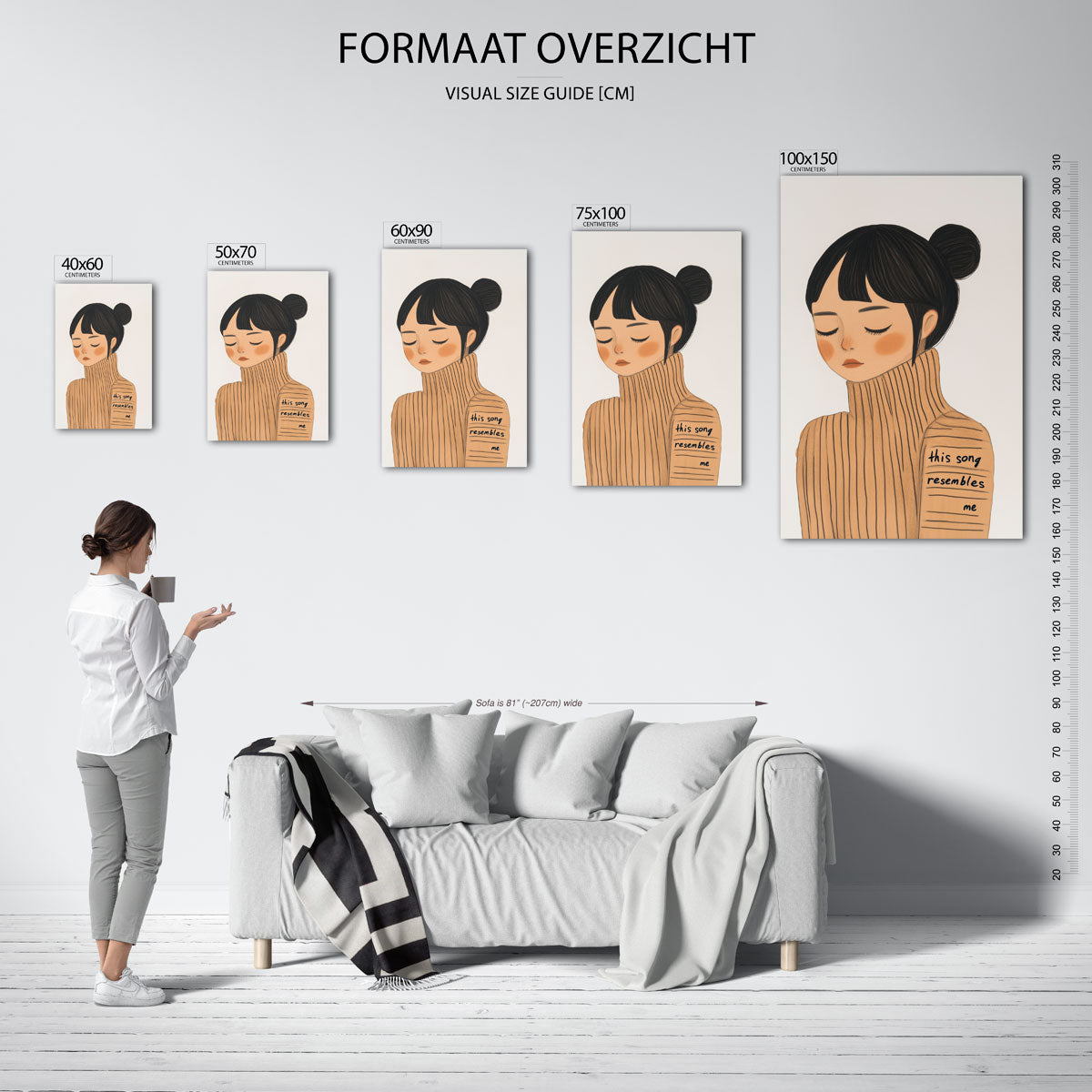 Dromerige portret illustratie Kunstwerk