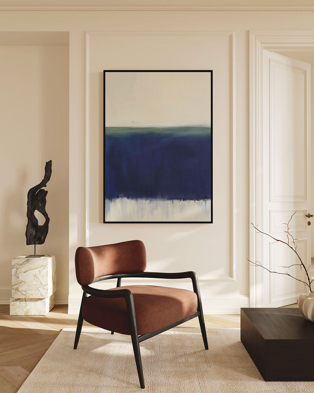 Horizontale kleurenlagen Kunstwerk