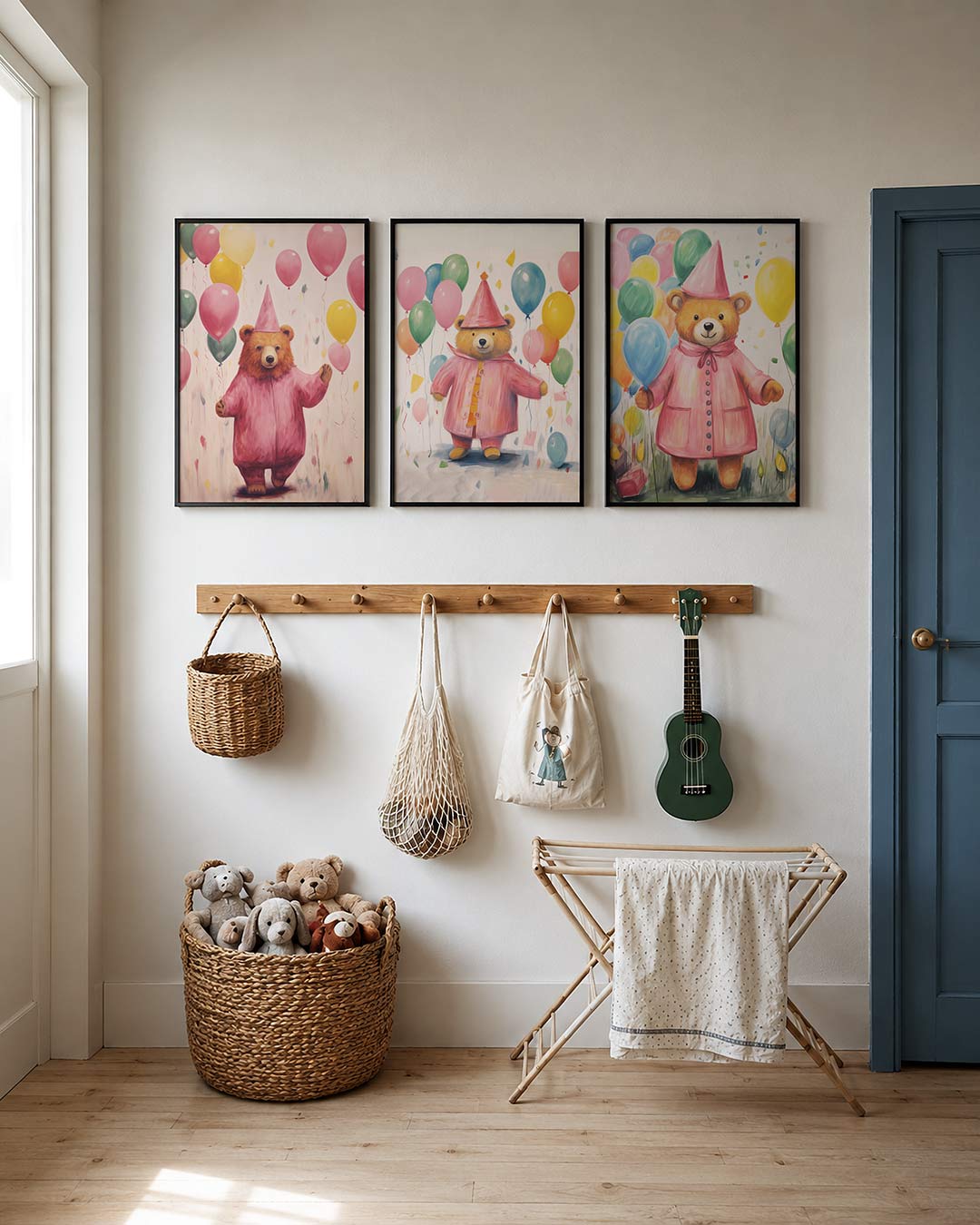 Vrolijke ballonbeer Posterset