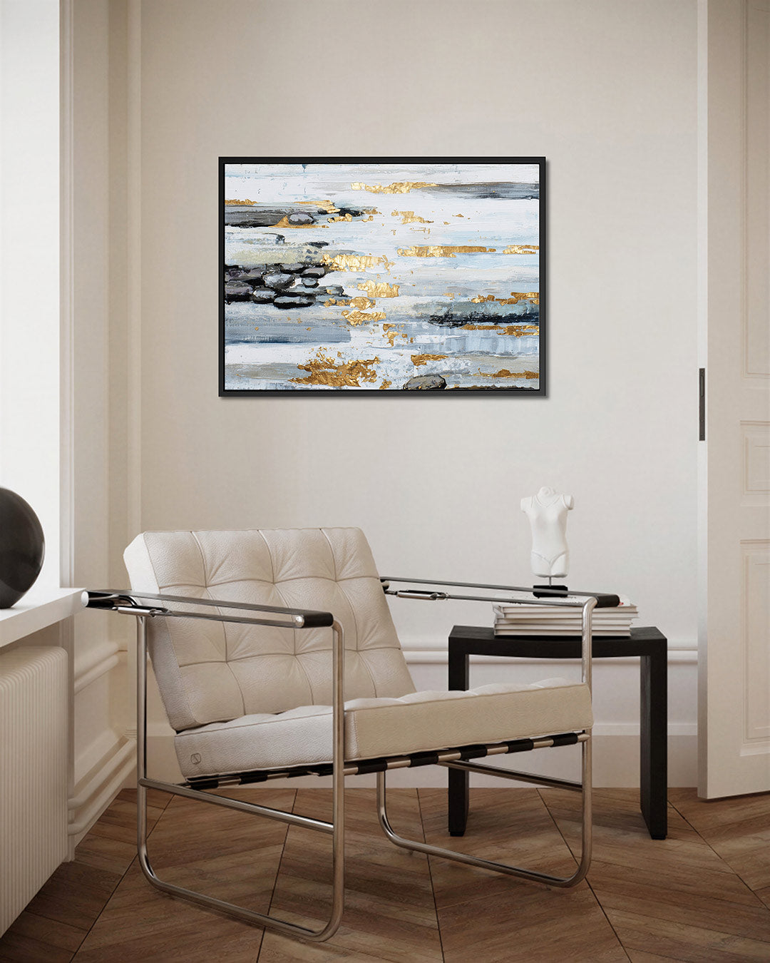 Gelaagde kleurencompositie Kunstwerk