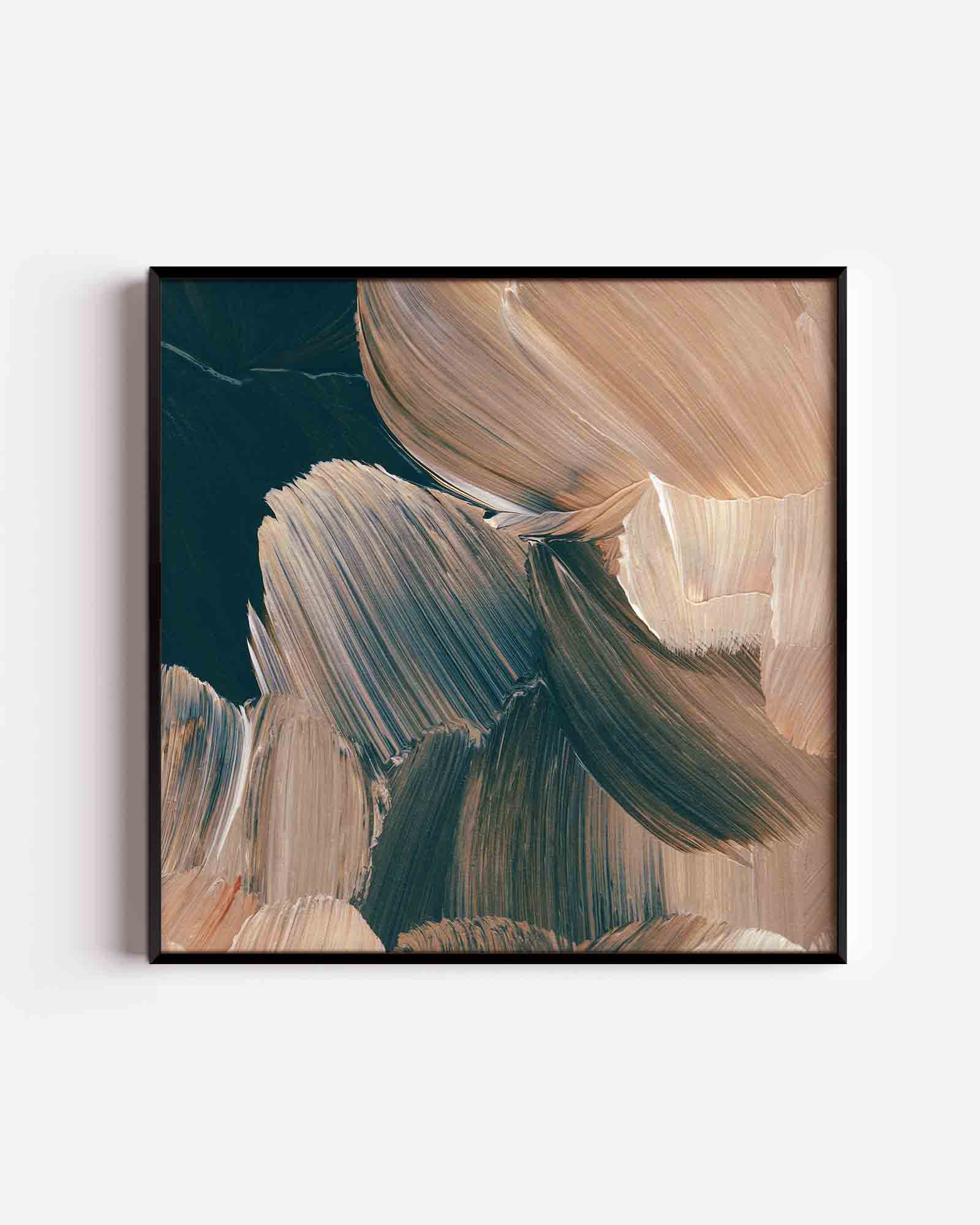 Abstracte penseelstreken Poster