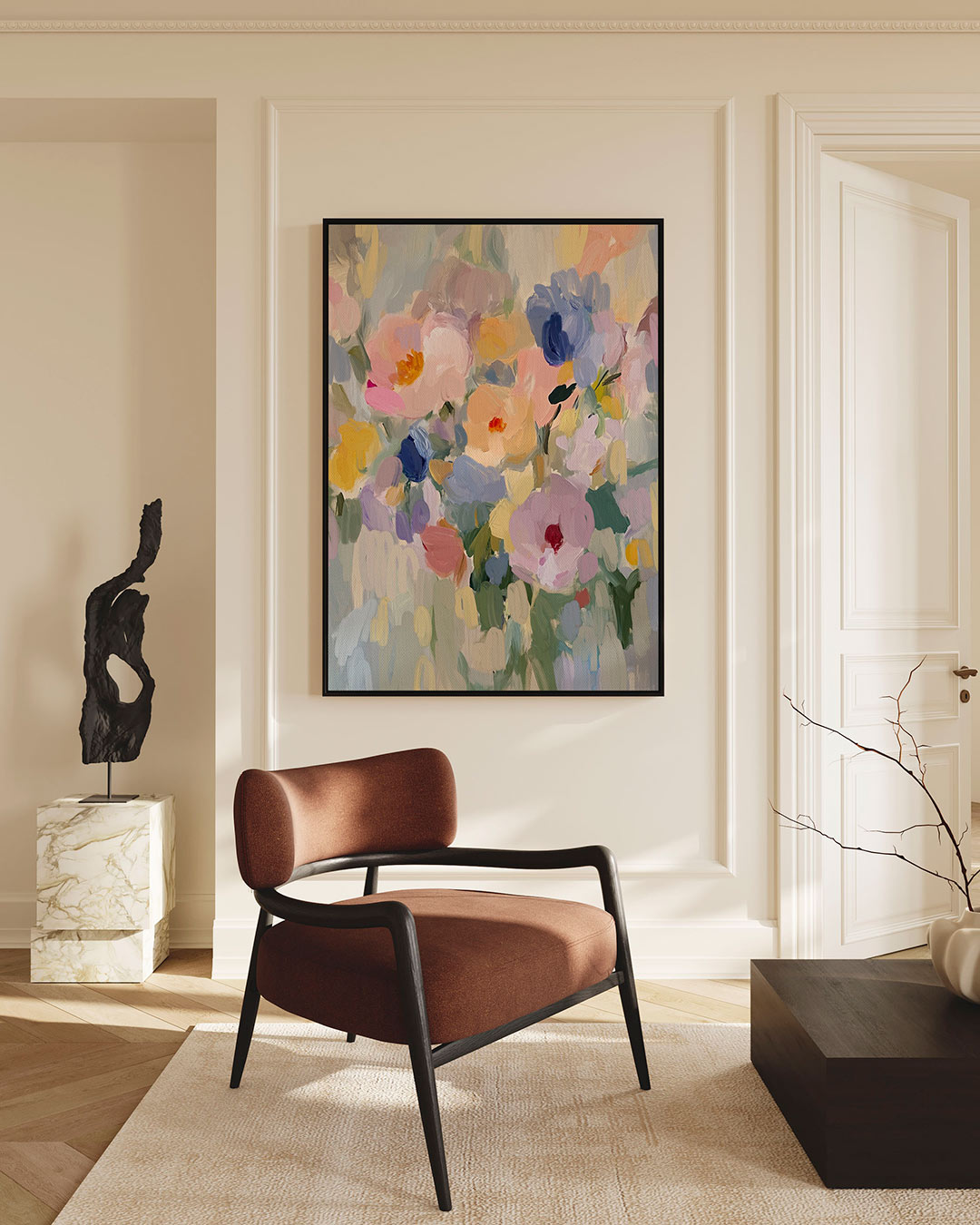 Kleurrijke bloemenpracht Kunstwerk