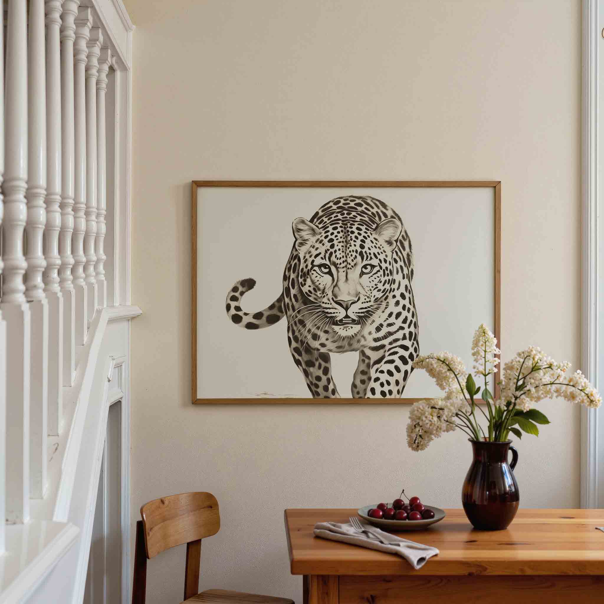 Luipaard in beweging Poster