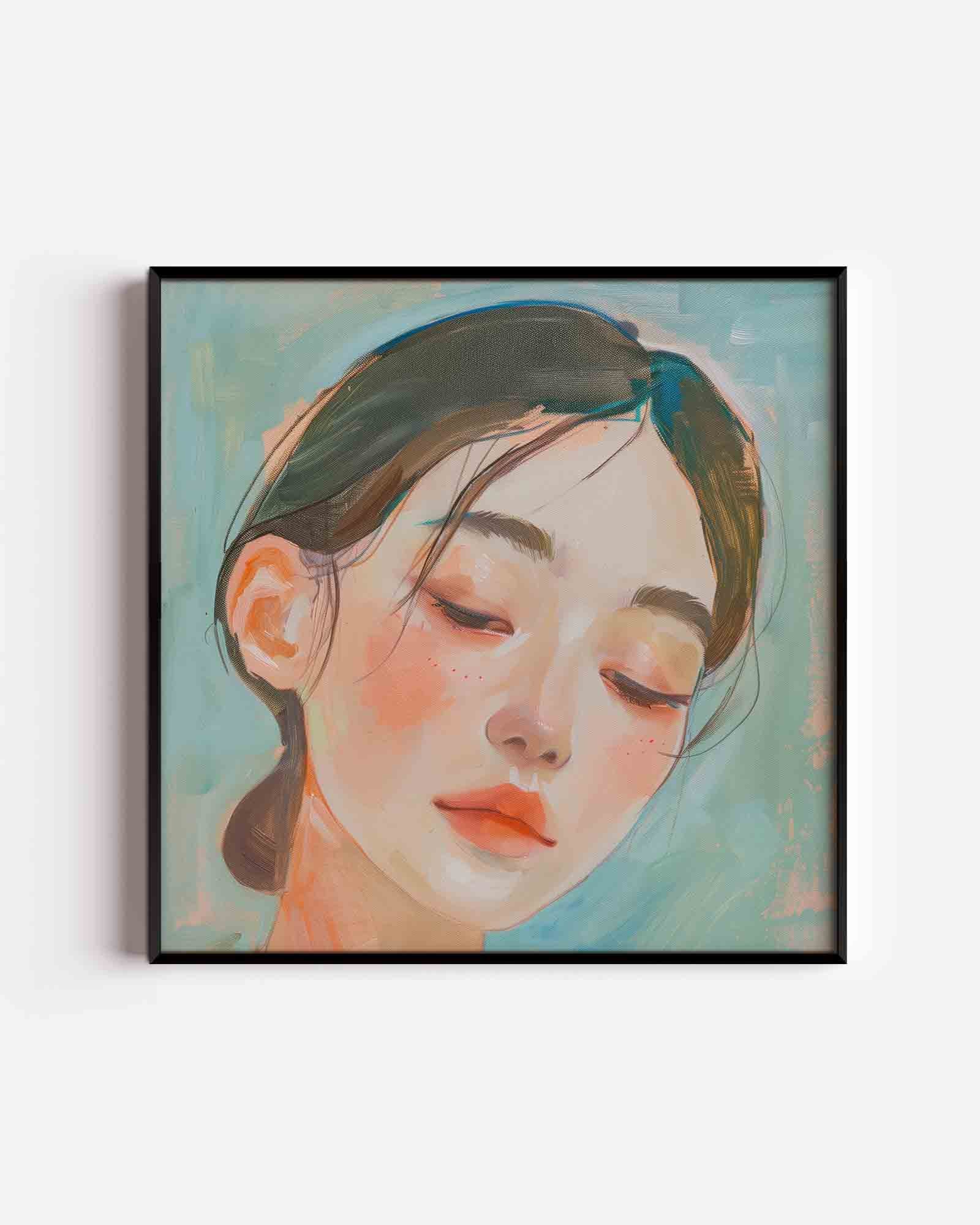 Portret van vrouw Poster