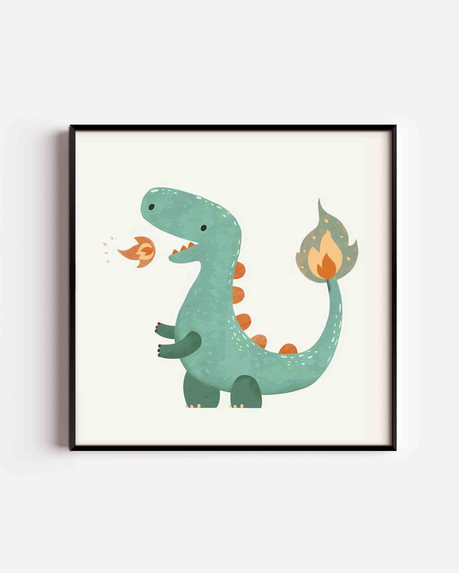 Groene dinosaurus Poster