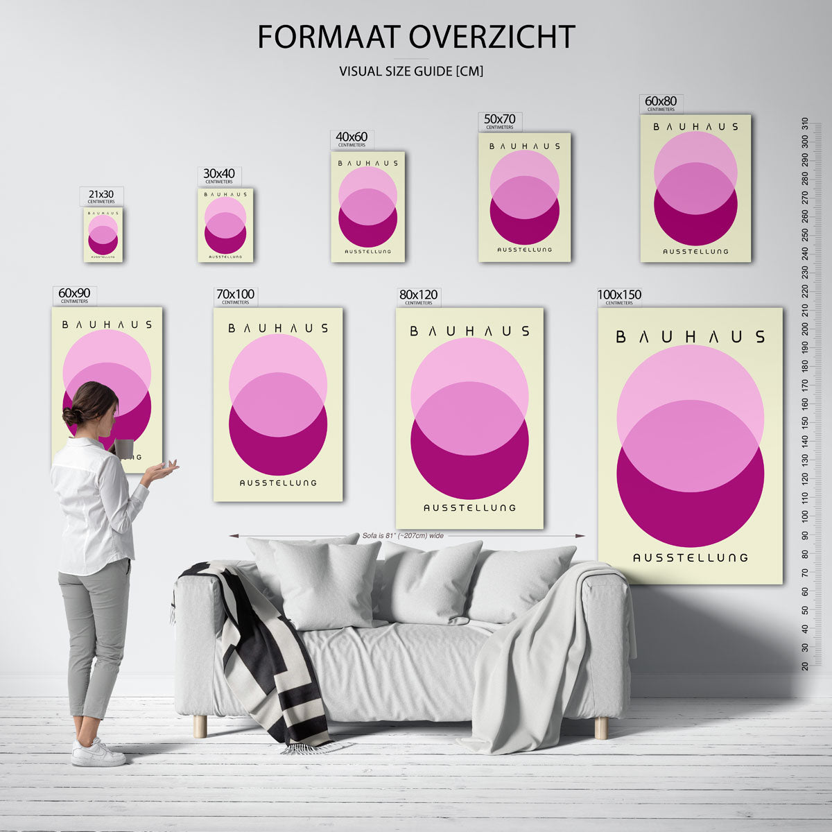 Cirkelvormen en tekst Poster