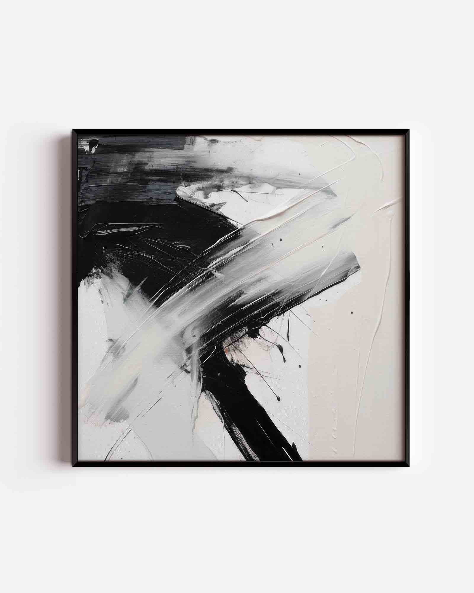 Abstracte zwart wit Poster