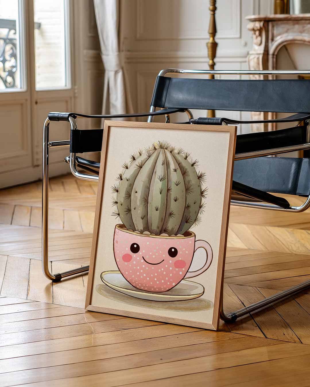 Schattige Cactus Kopje Poster-WallArtistic